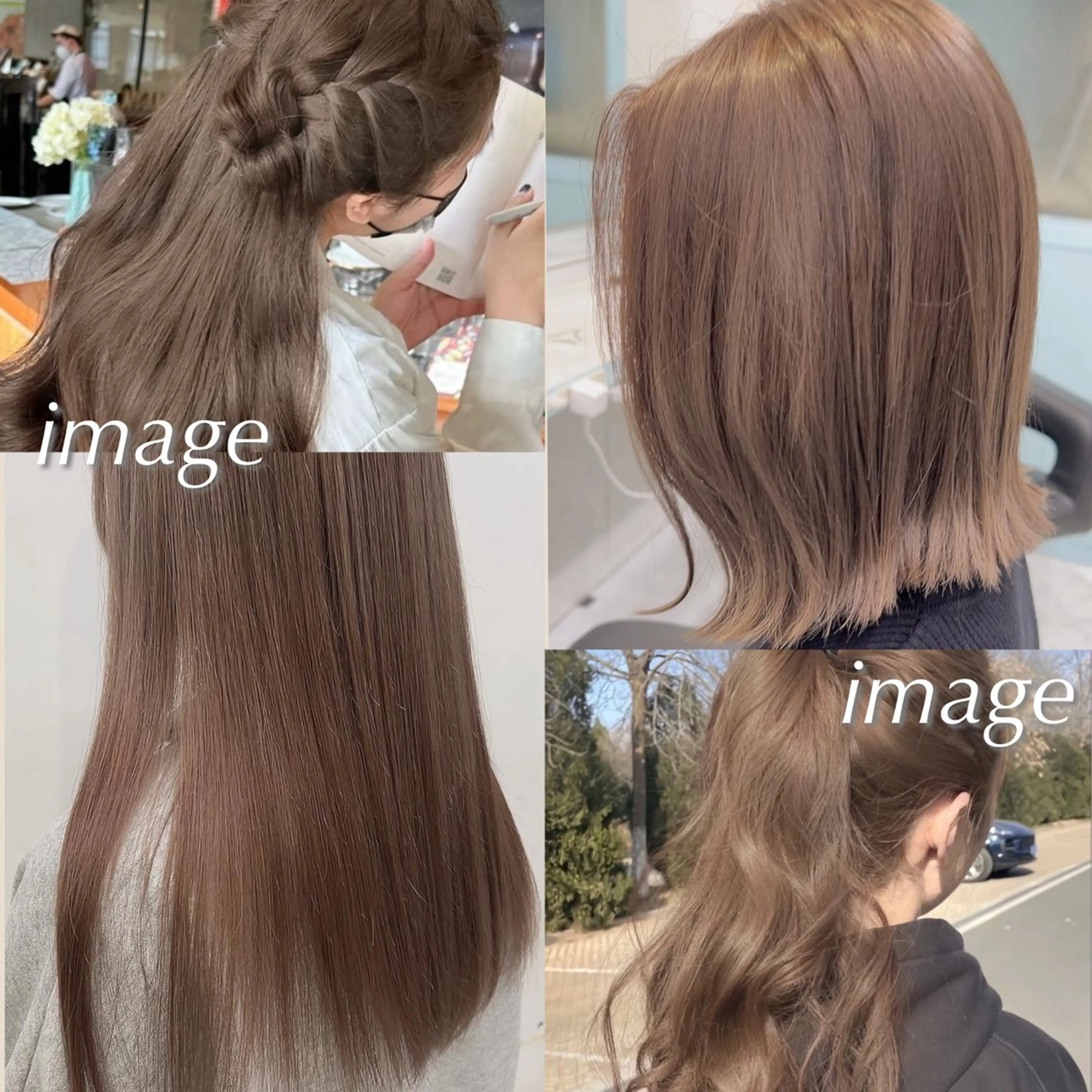 セミロング カラー ヘアカラー トリートメント ヘッドスパ ヘアセット 🥞ベージュ系カラー 【すずきりほ】🥞のヘアスタイル