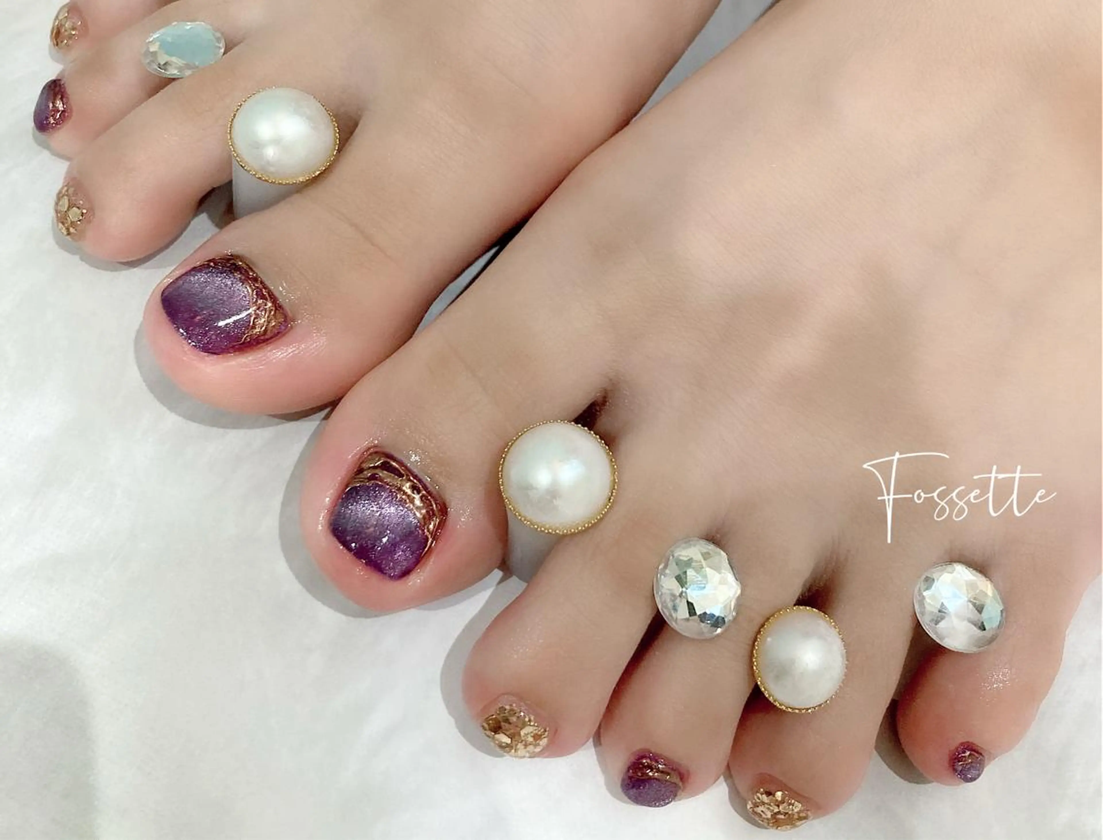 ネイル アートネイル フットネイル ジェルネイル マグネットネイル ミラーネイル nailsalon Fossetteのネイルデザイン