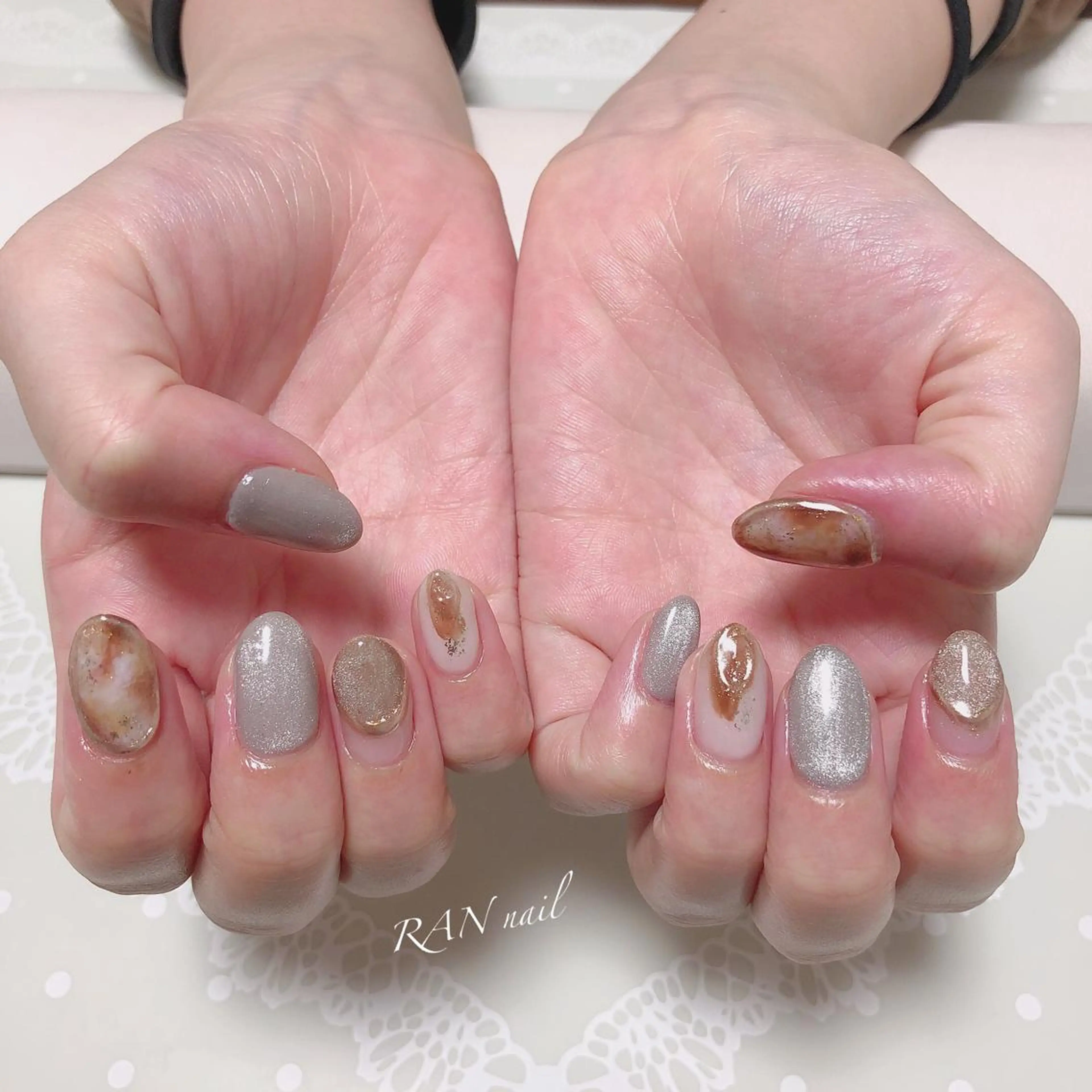 ネイル オフィスネイル ハンドネイル フットネイル RAN nailのネイルデザイン