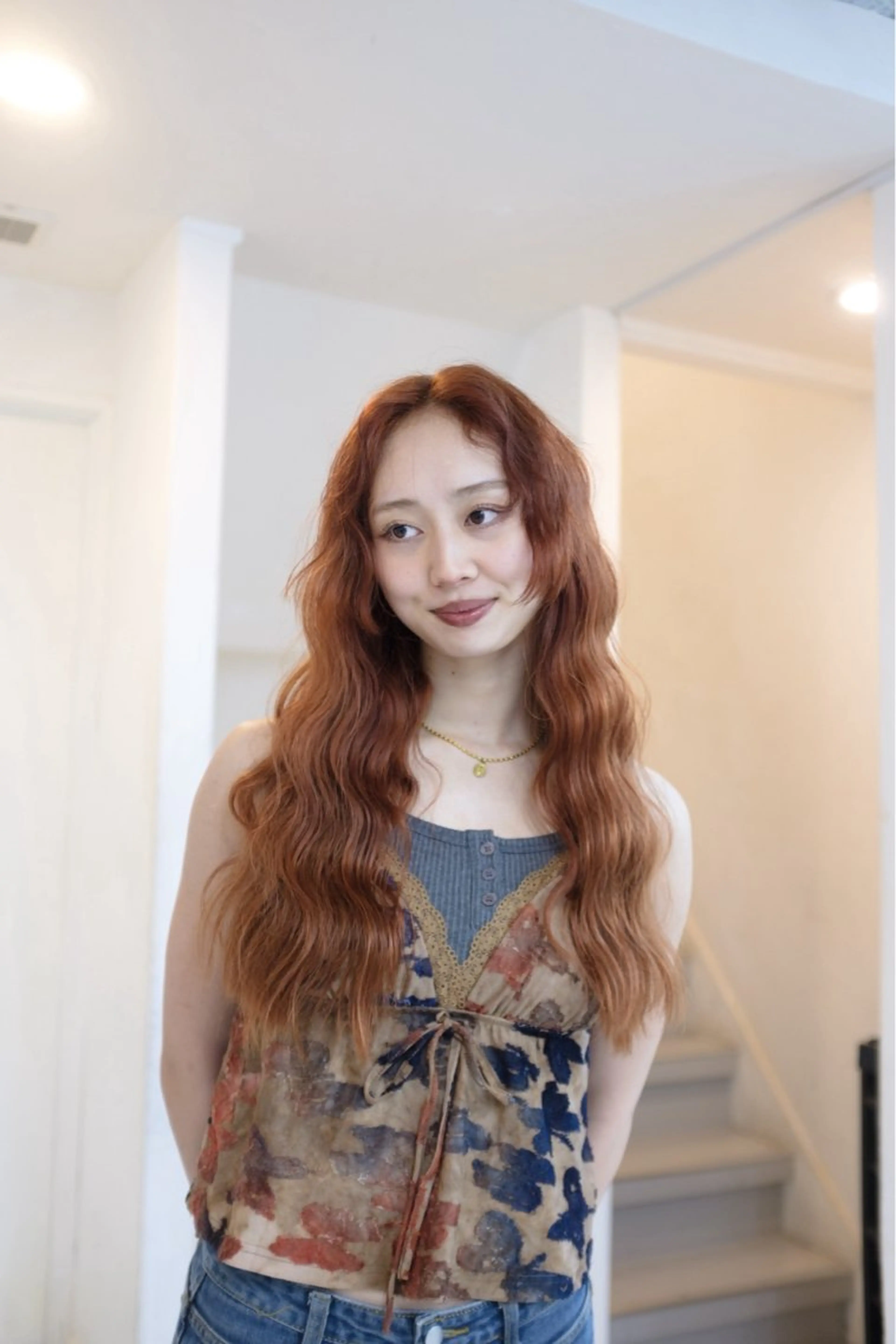 ロング カラー パーマ ヘアアレンジ 🦠デザインカラー/ 魚瀬あおい🦠のヘアスタイル