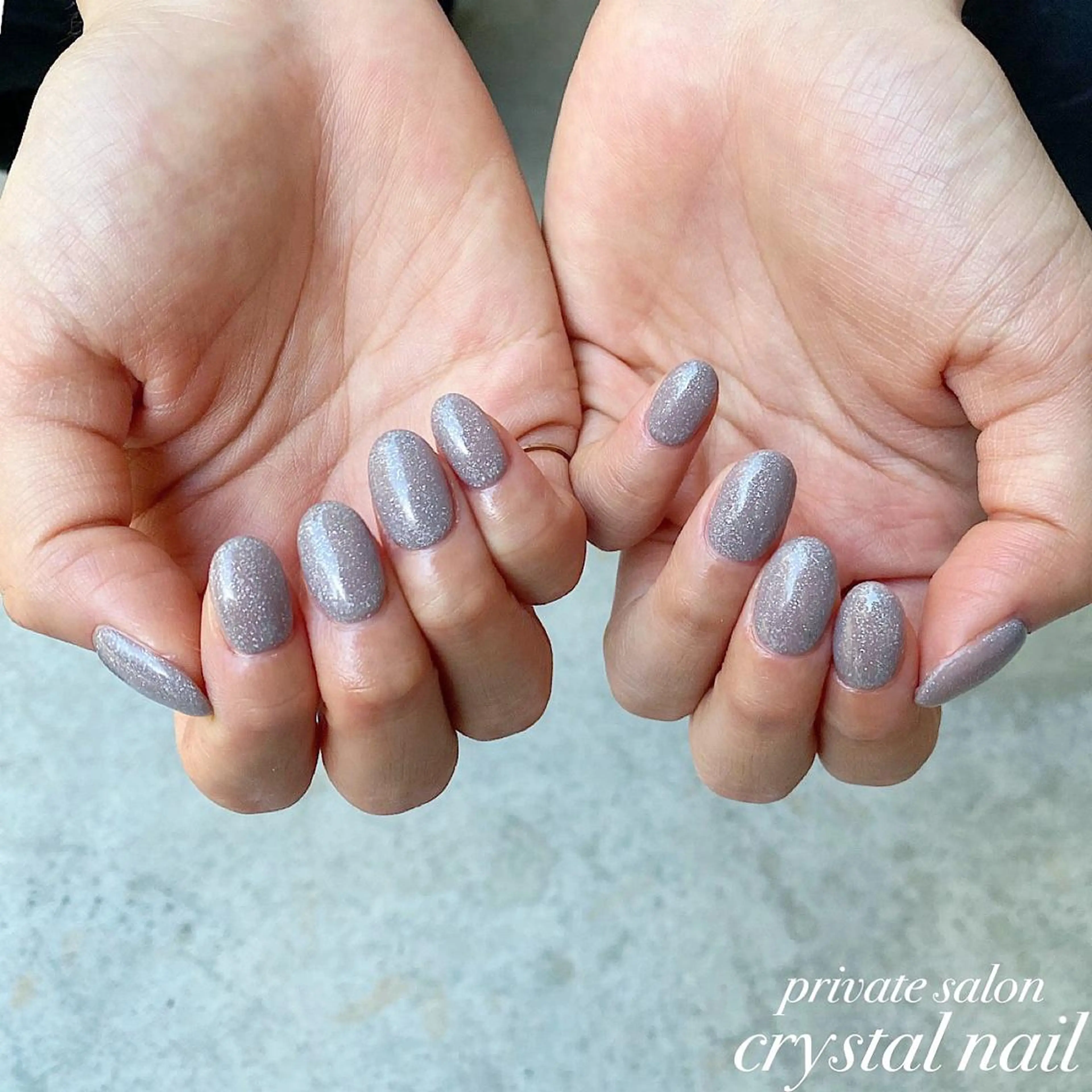ネイル ラメ(グリッター) ワンカラーネイル Crystal Nailのネイルデザイン