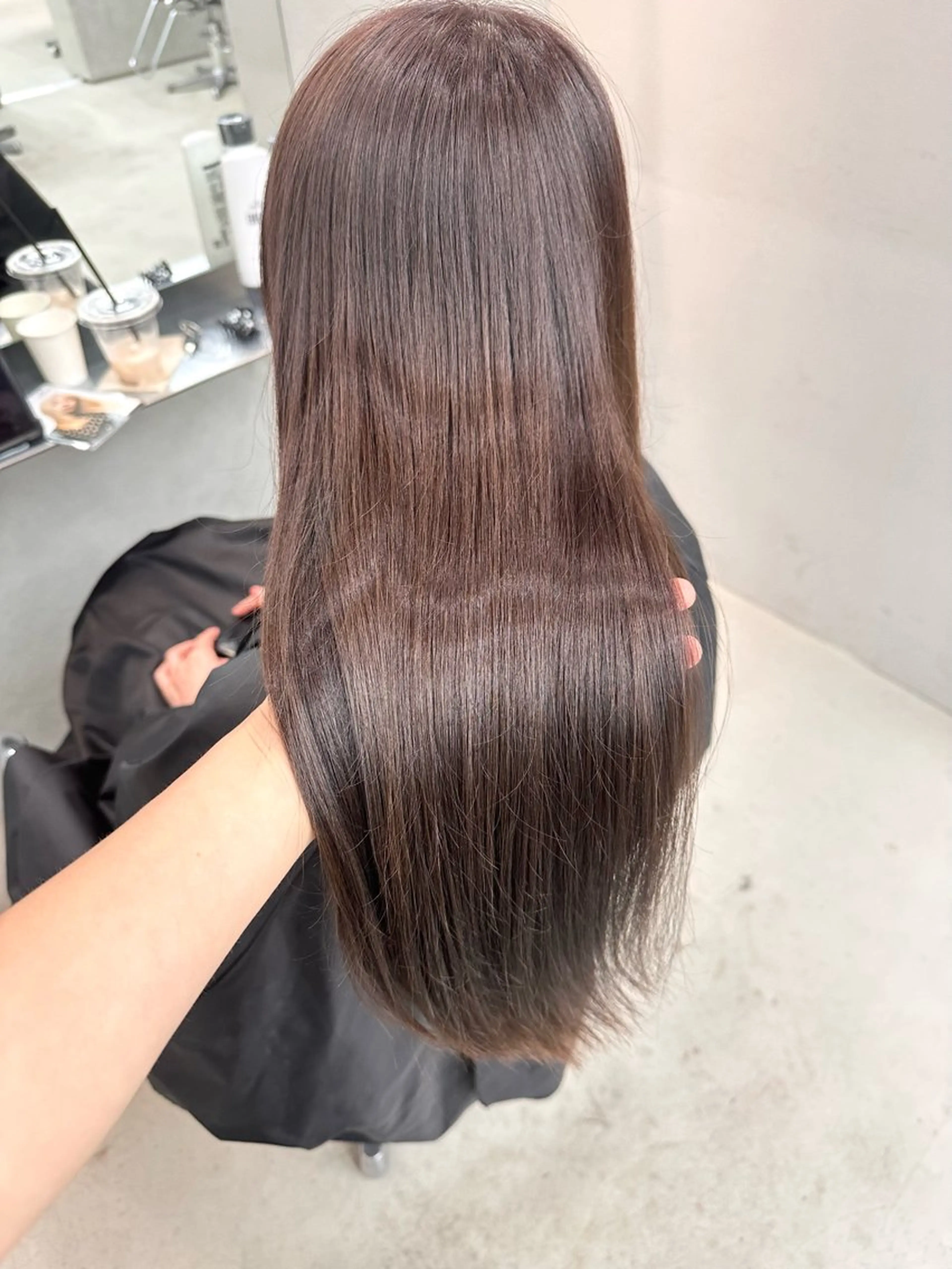 ロング カラー 髪質改善 トリートメント 染谷 遥花のヘアスタイル