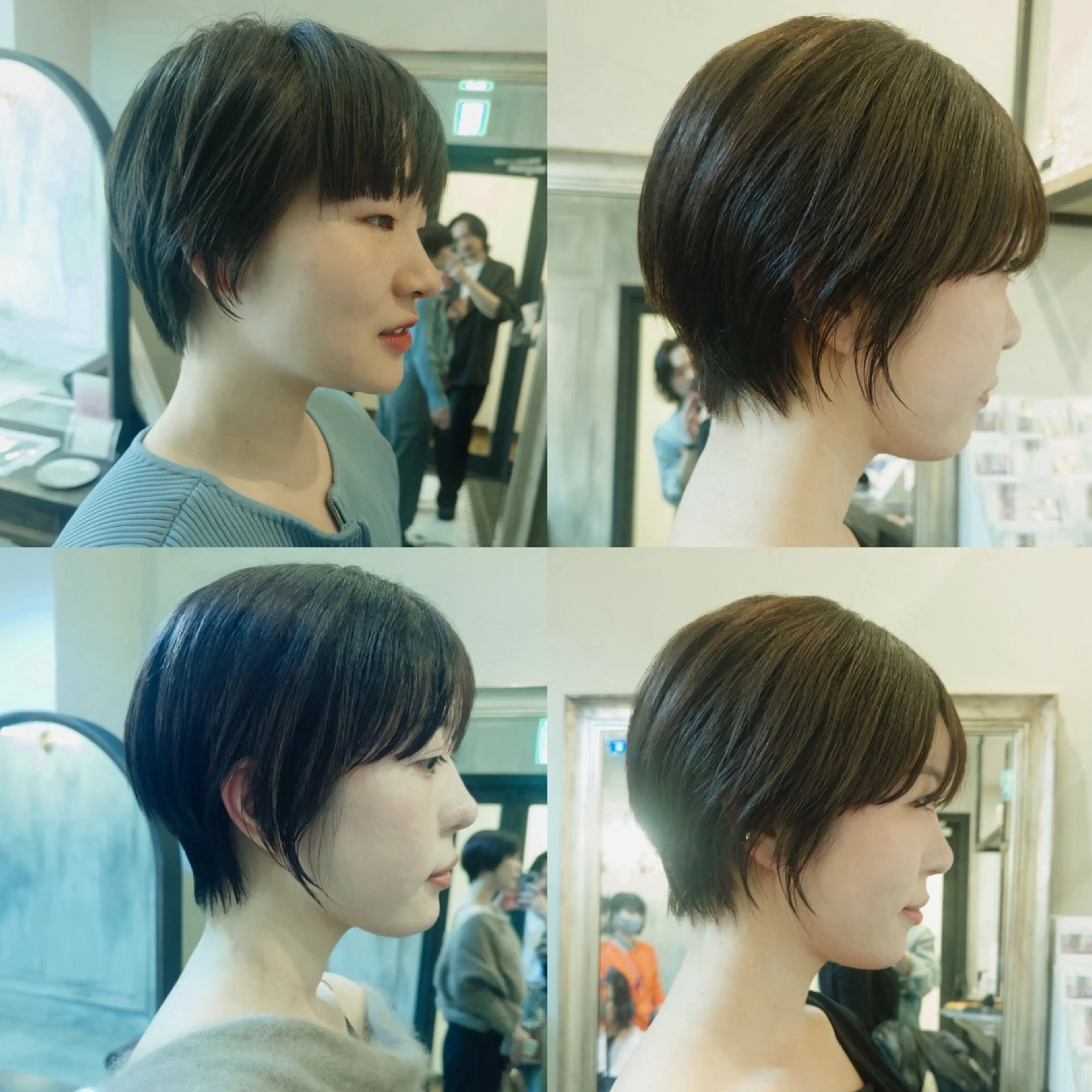 ショート ショートヘア ぱる/透明感カラー パーマ/カットのヘアスタイル