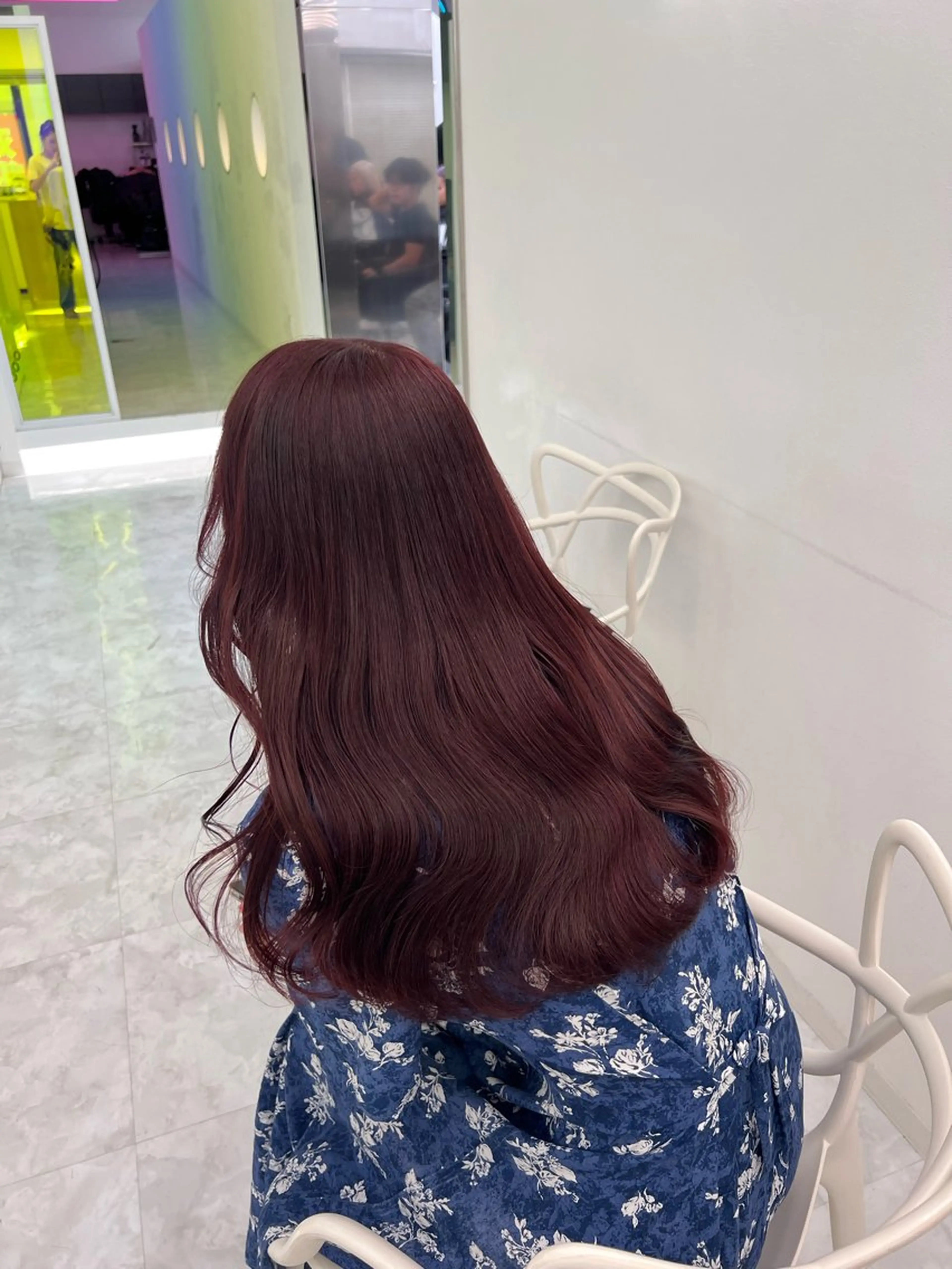 セミロング レッドブラウン ブリーチなし透明感 カラー/MISANOのヘアスタイル