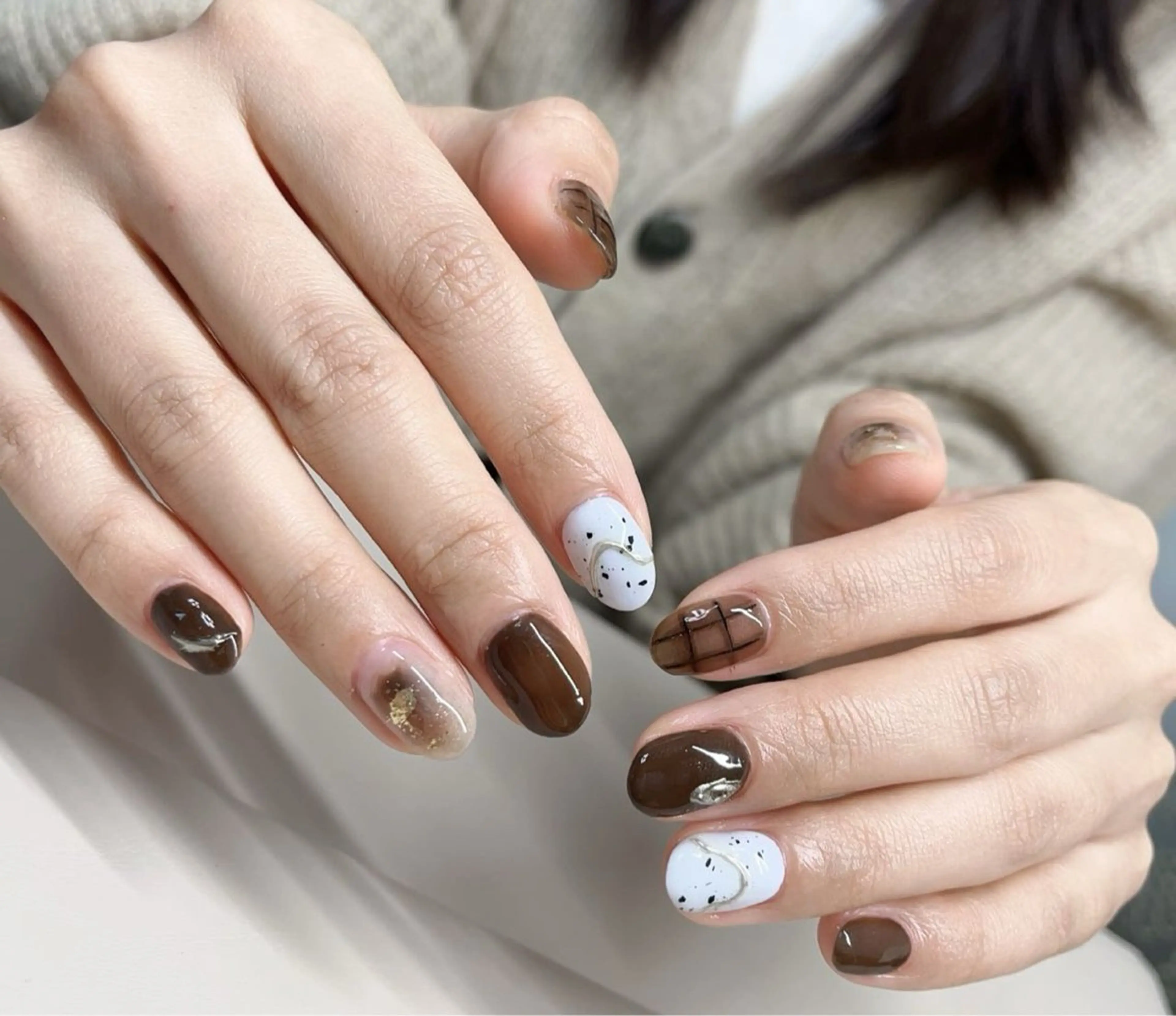 ネイル 成人式 フレンチネイル ジェルネイル グラデーション マグネットネイル ハンドネイル Rika  nail cocoのネイルデザイン