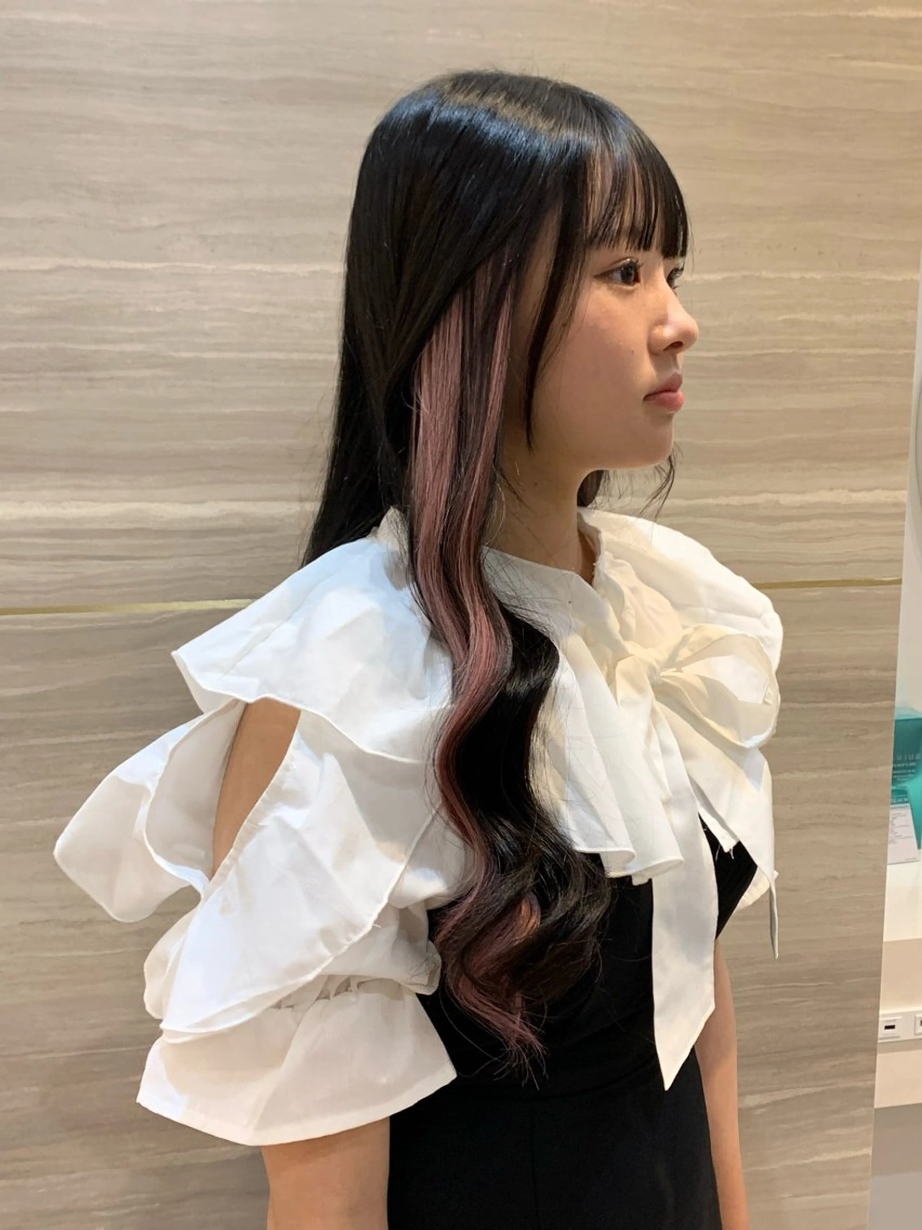 ロング カラー パーマ ヘアアレンジ メンズ キッズ 🤍韓国風レイヤー/ 艶髪🤍鳥越美羽のヘアスタイル