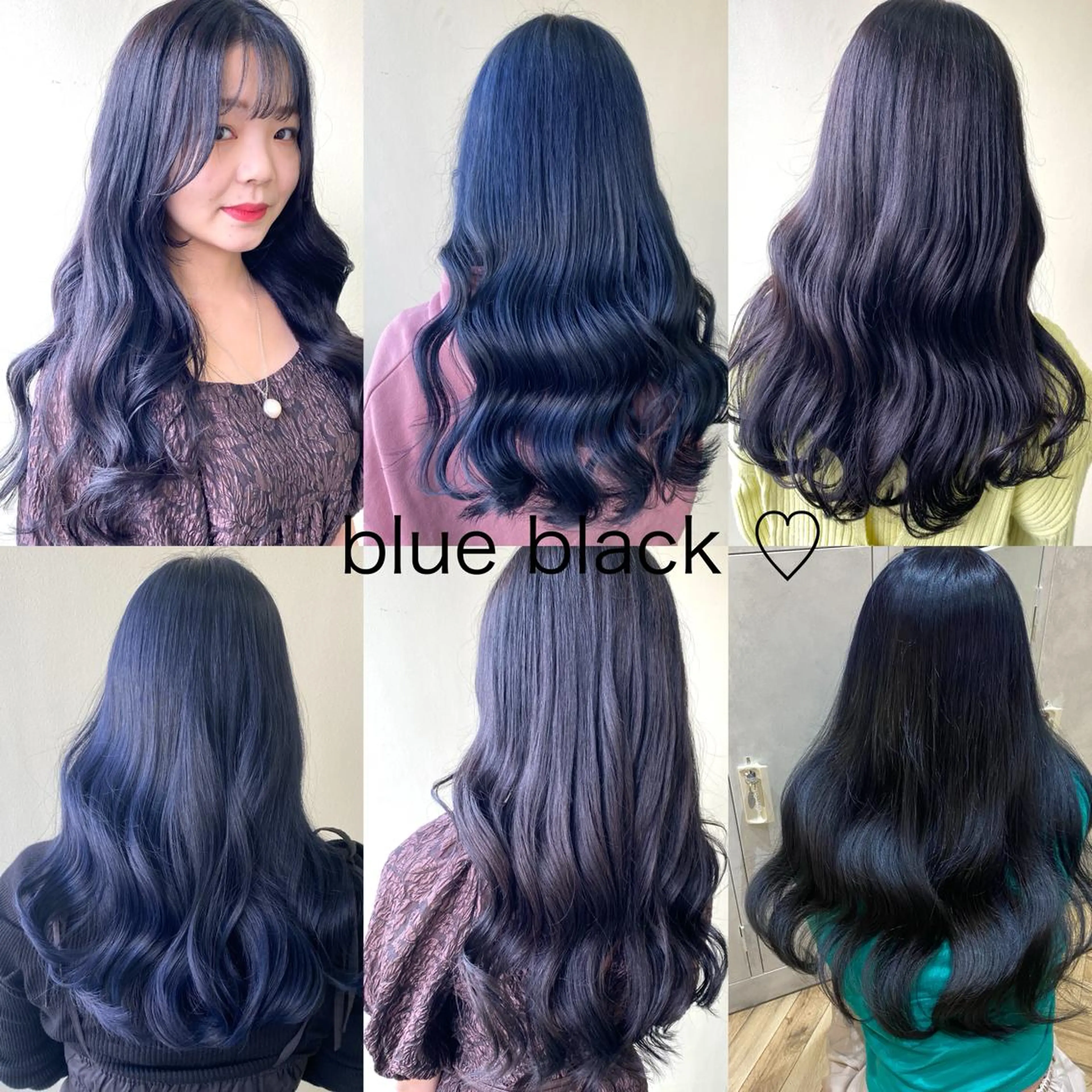 🫐ブルーブラックにしたい方🫐韓国ヘアカット➕透明感カラー➕Oggiシャンプートリートメント¥12500▶︎¥9000の写真