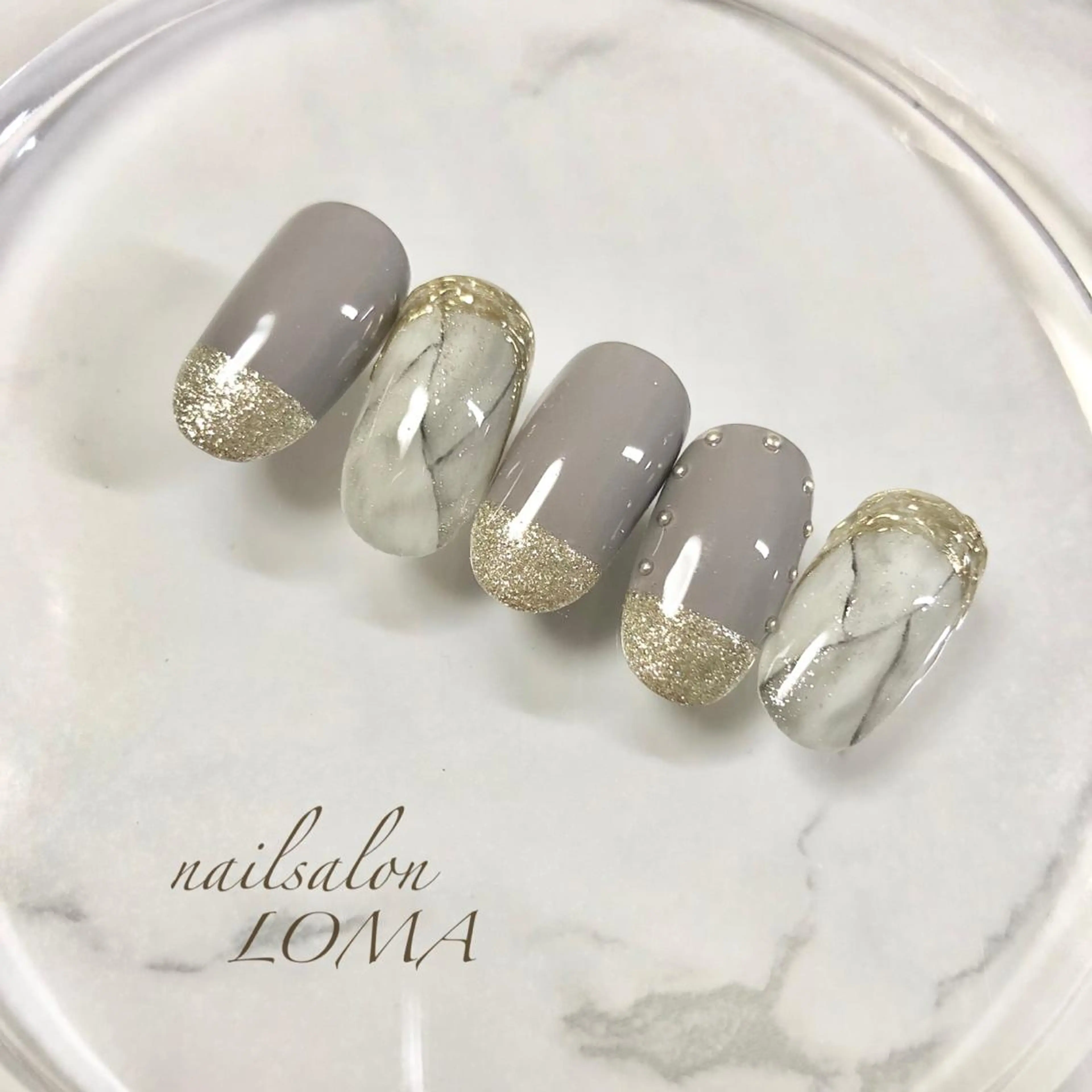 ネイル 大理石ネイル(マーブル) m-nail 🌙minamiのネイルデザイン
