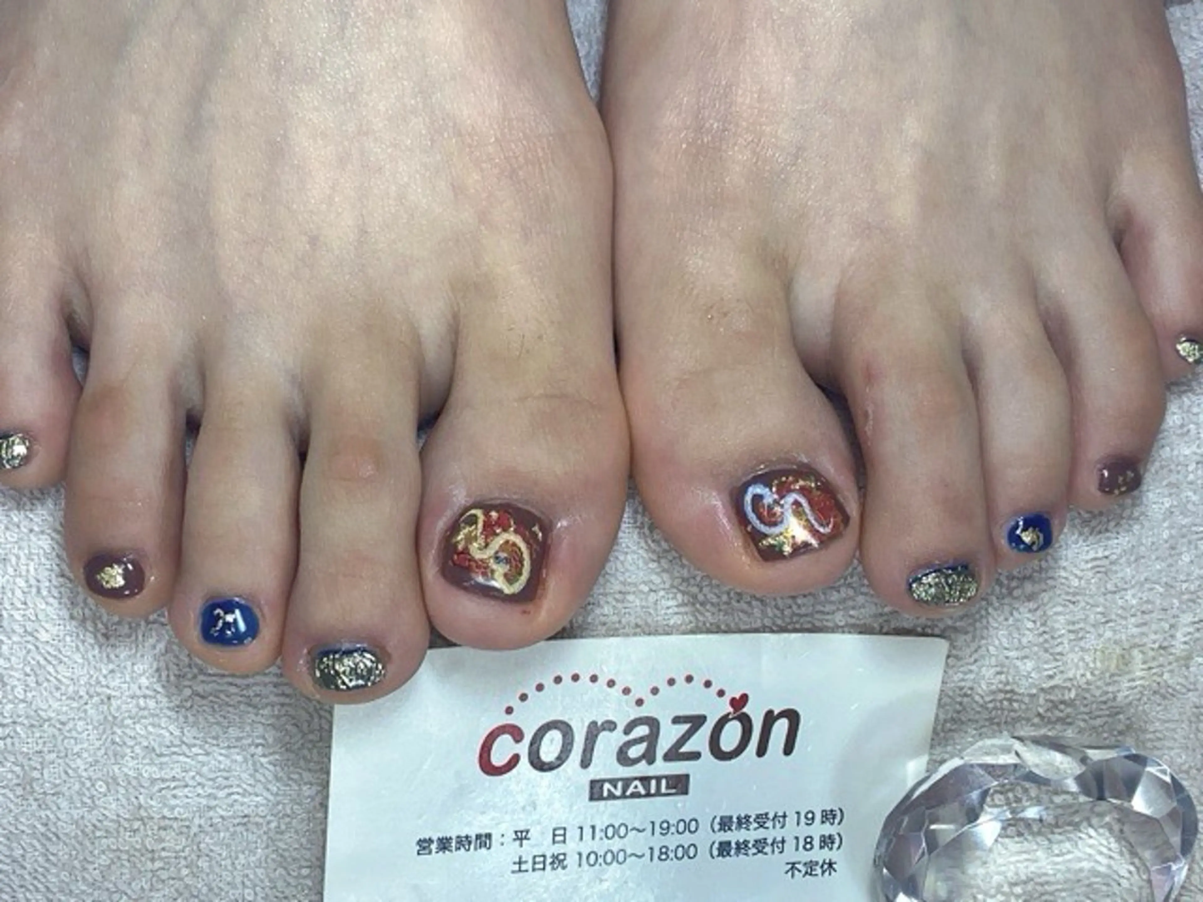 ネイル フットネイル ミラーネイル corazon所属・ネイリスト aicoのネイルデザイン