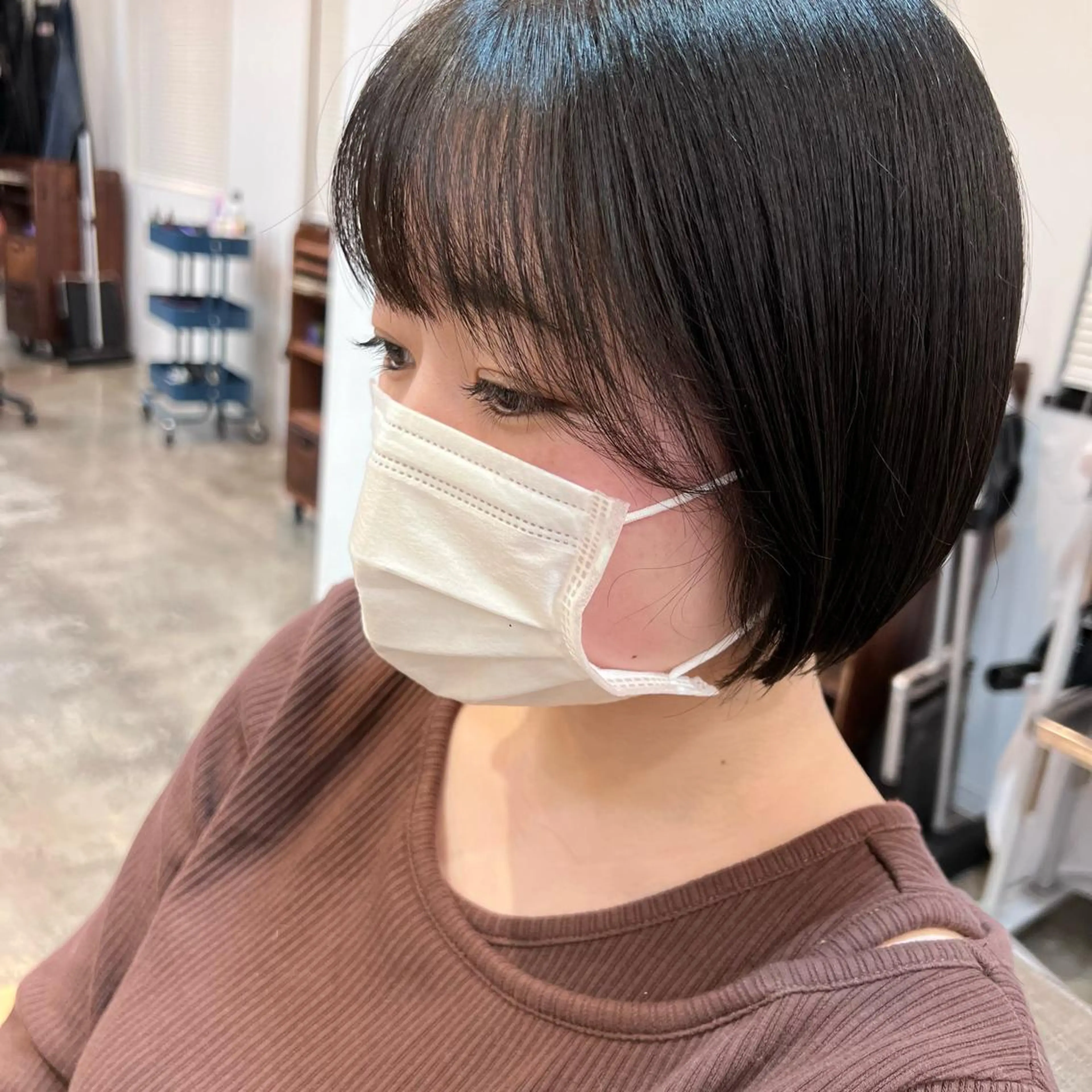 ショート ボブ ☁️RIKA☁️ @ri2_____bのヘアスタイル