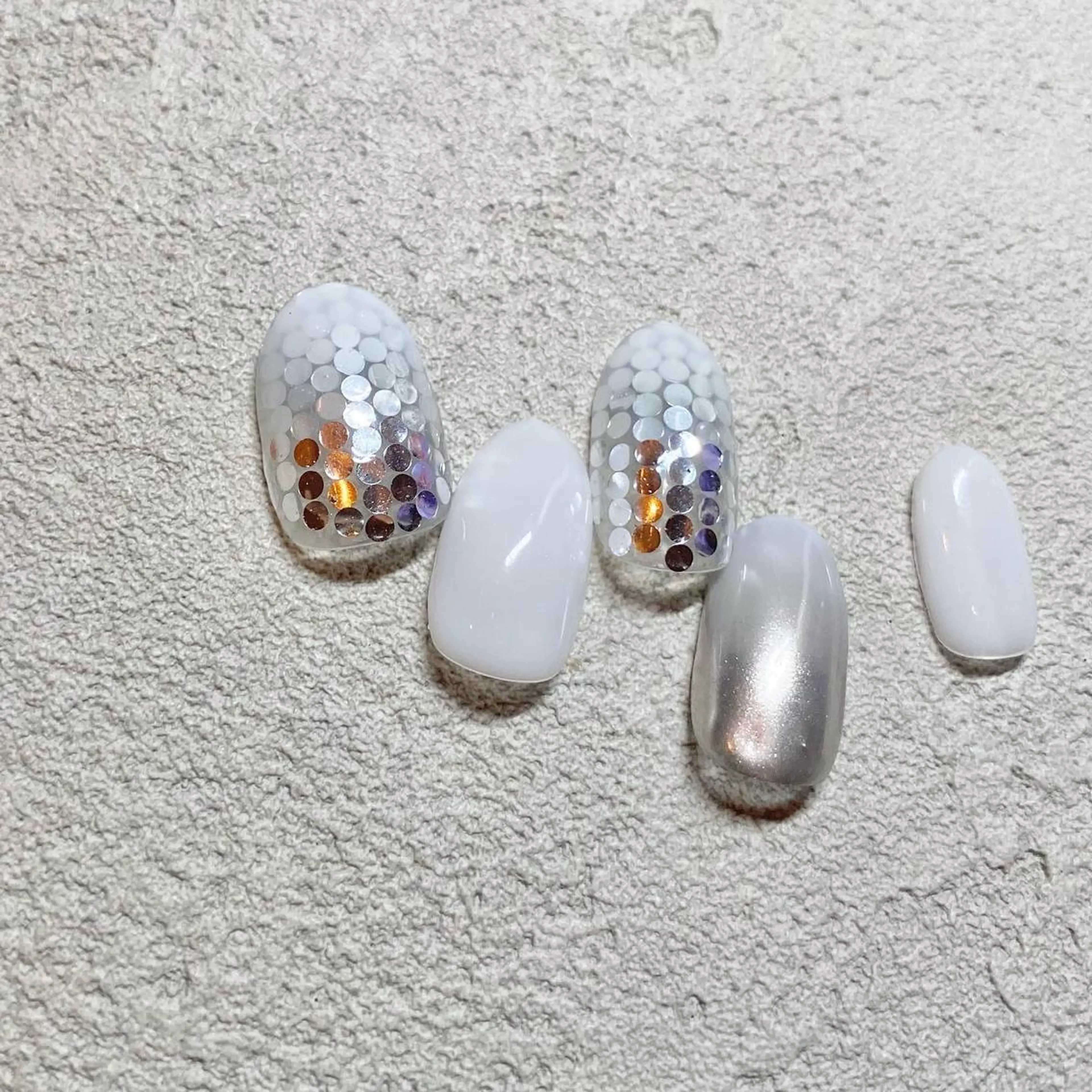 ネイル アートネイル フットネイル ニュアンスネイル 冬ネイル 山田 貴子のネイルデザイン