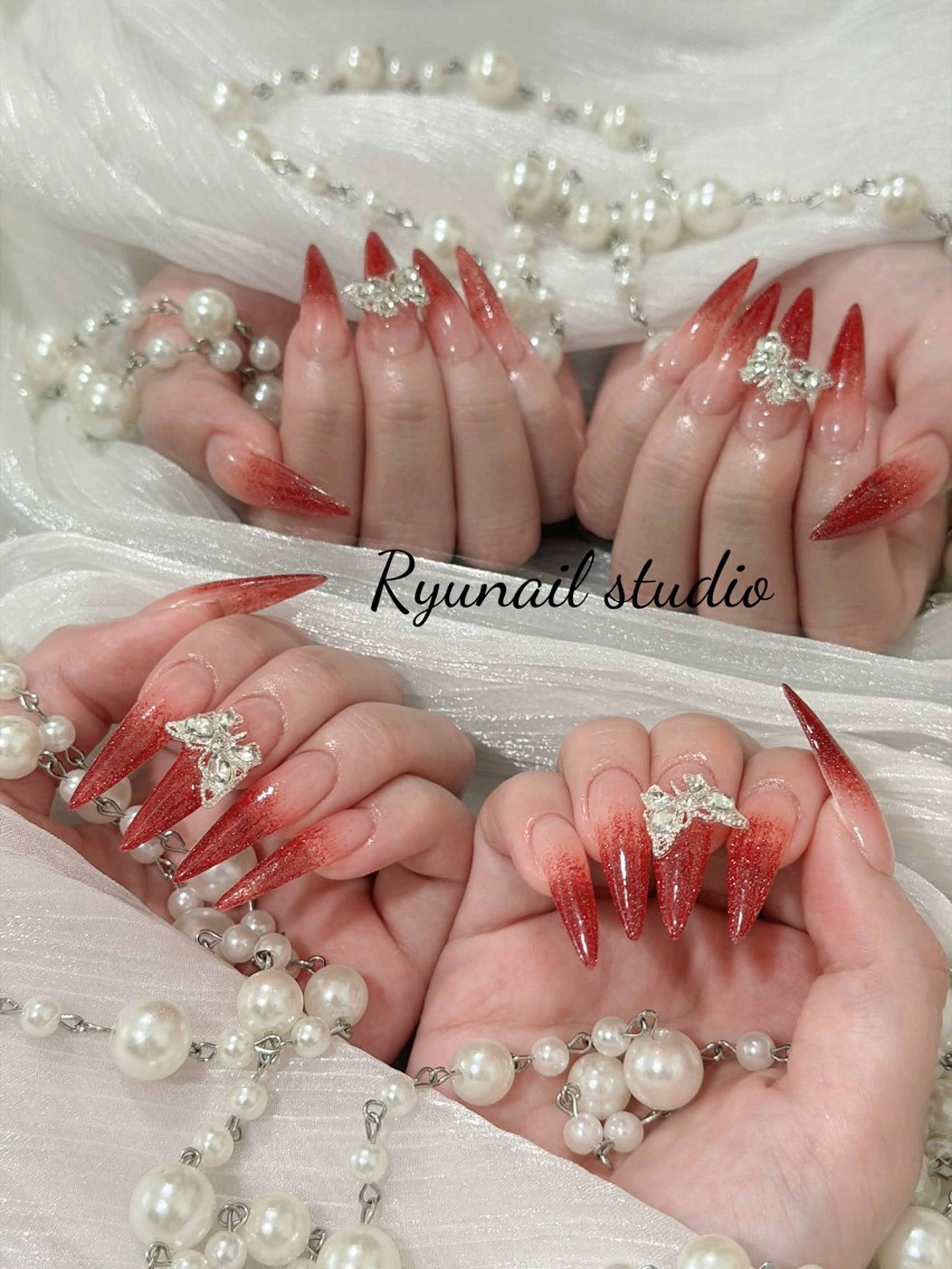 ネイル アートネイル ジェルネイル マグネットネイル ニュアンスネイル シンプルネイル ハンドネイル Ryu Nail NekoChanのネイルデザイン