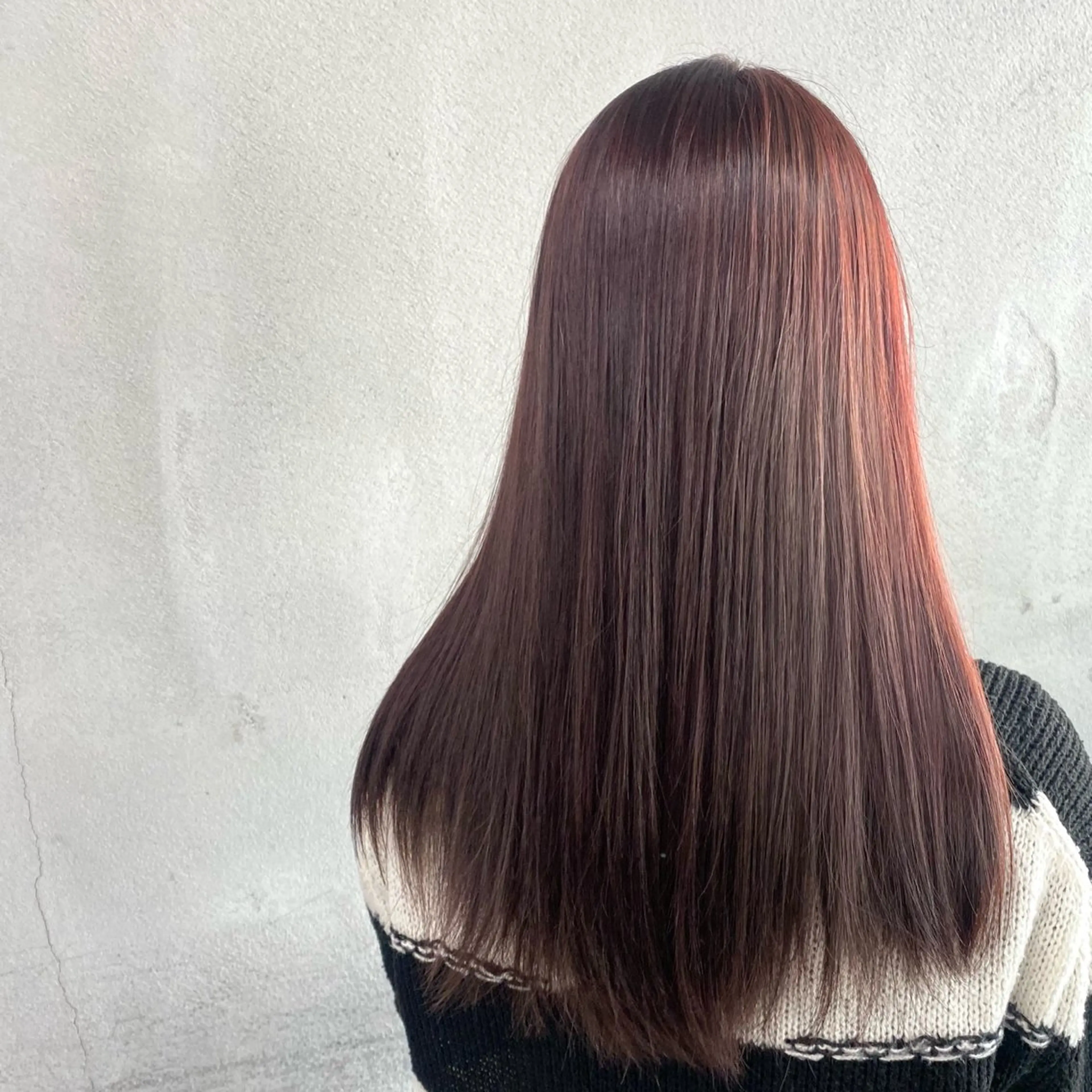セミロング カラー ヘアアレンジ ブラウンカラー レッドカラー レッドブラウン ヘアカラー トリートメント #tag 佐藤璃美のヘアスタイル