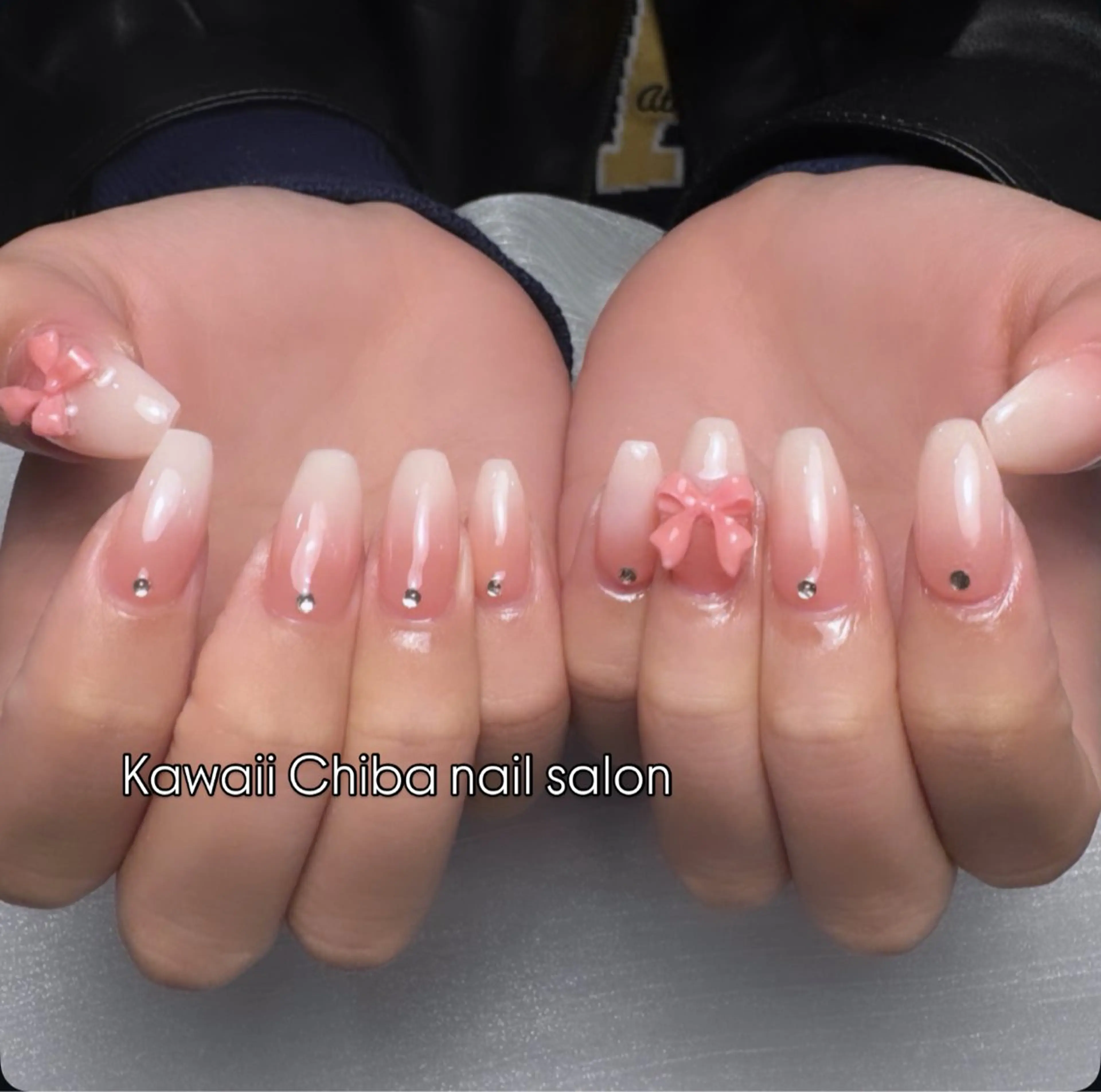 ネイル チークネイル 桜ネイル 長さ出し フラワーネイル フレンチネイル Kawaii Chiba nailのネイルデザイン