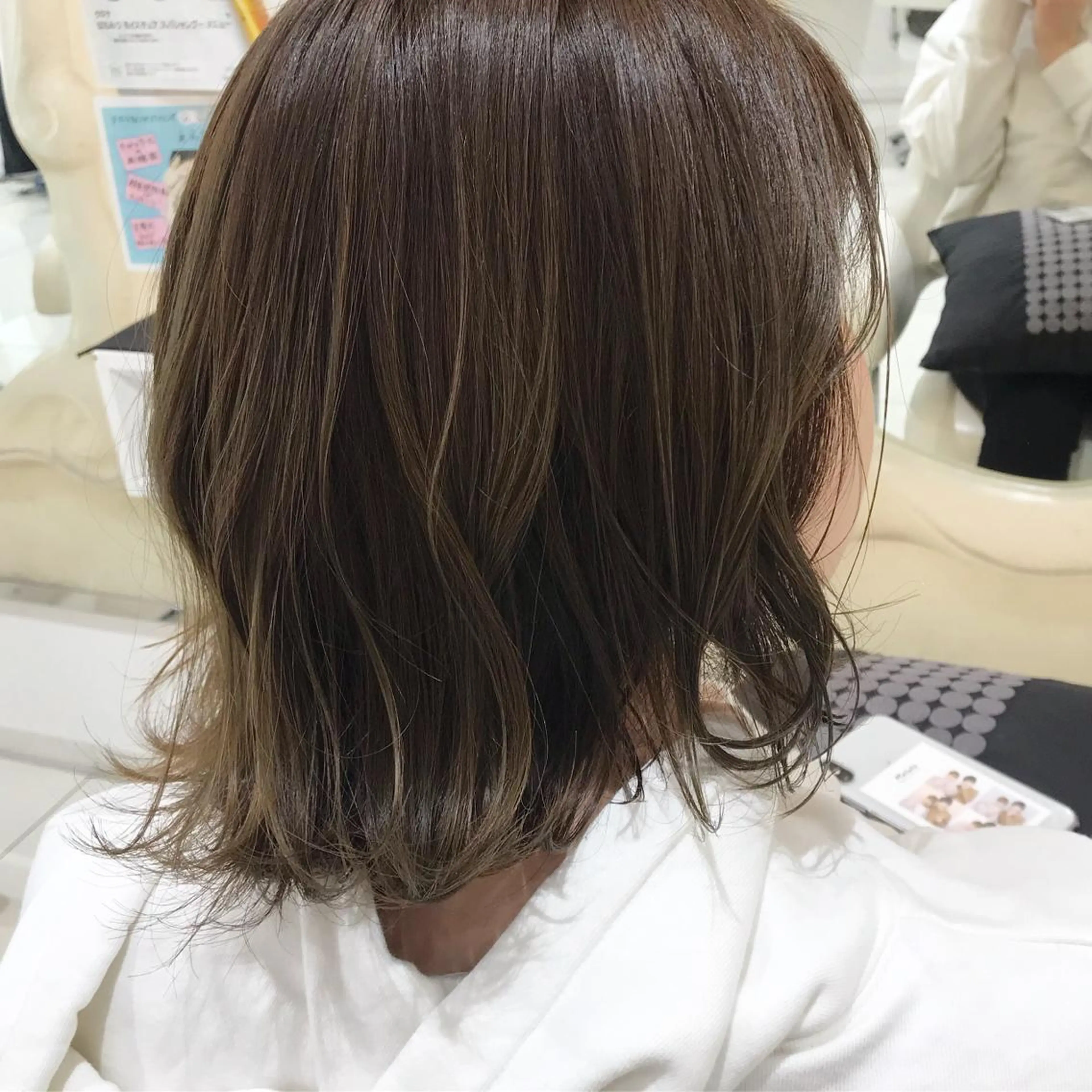 ミディアム カット ヘアカラー トリートメント 田中 あかねのヘアスタイル