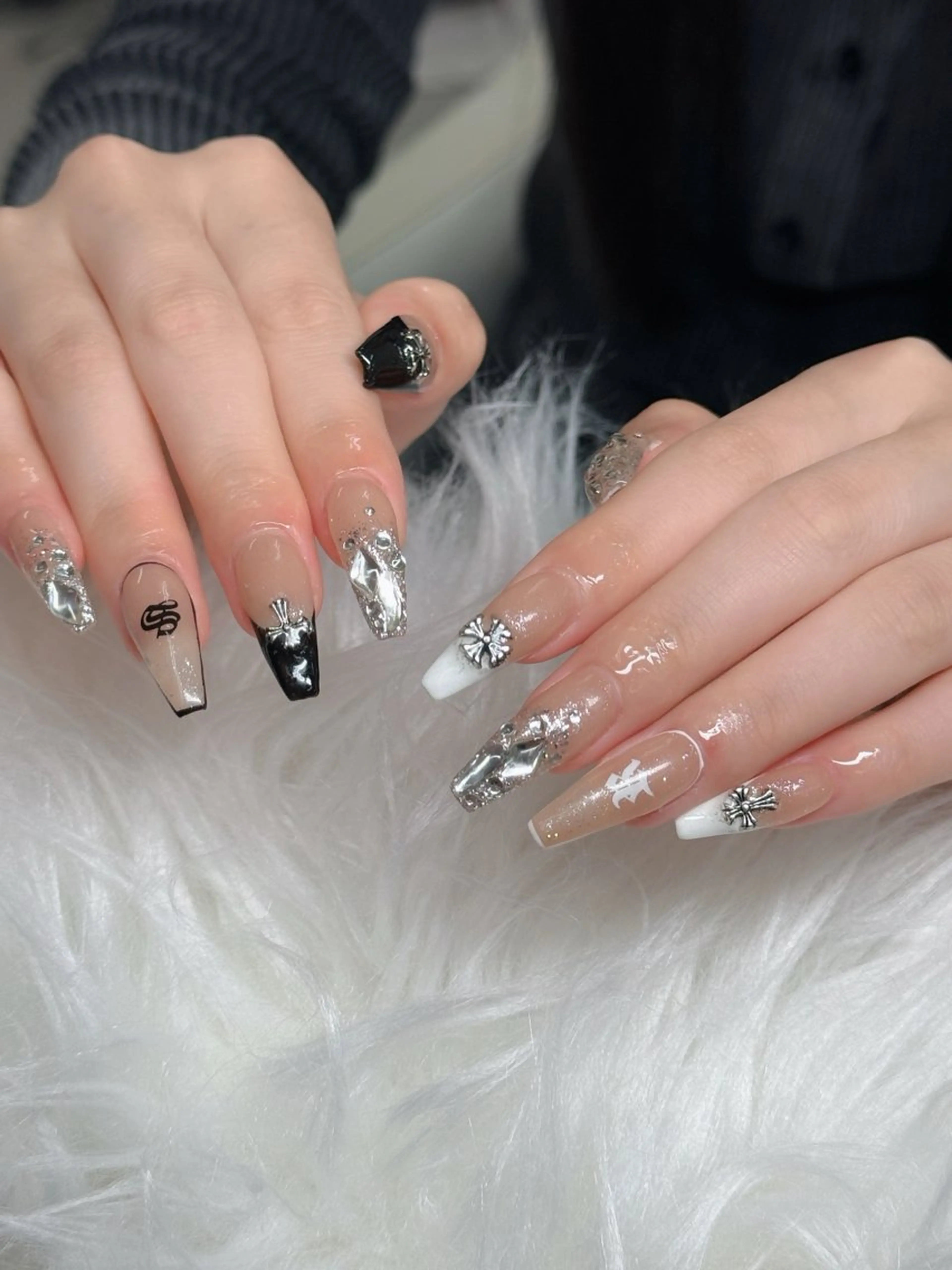 ネイル アートネイル フレンチネイル ジェルネイル 韓国ネイル マグネットネイル ハンドネイル Lenie Nail Okuboのネイルデザイン