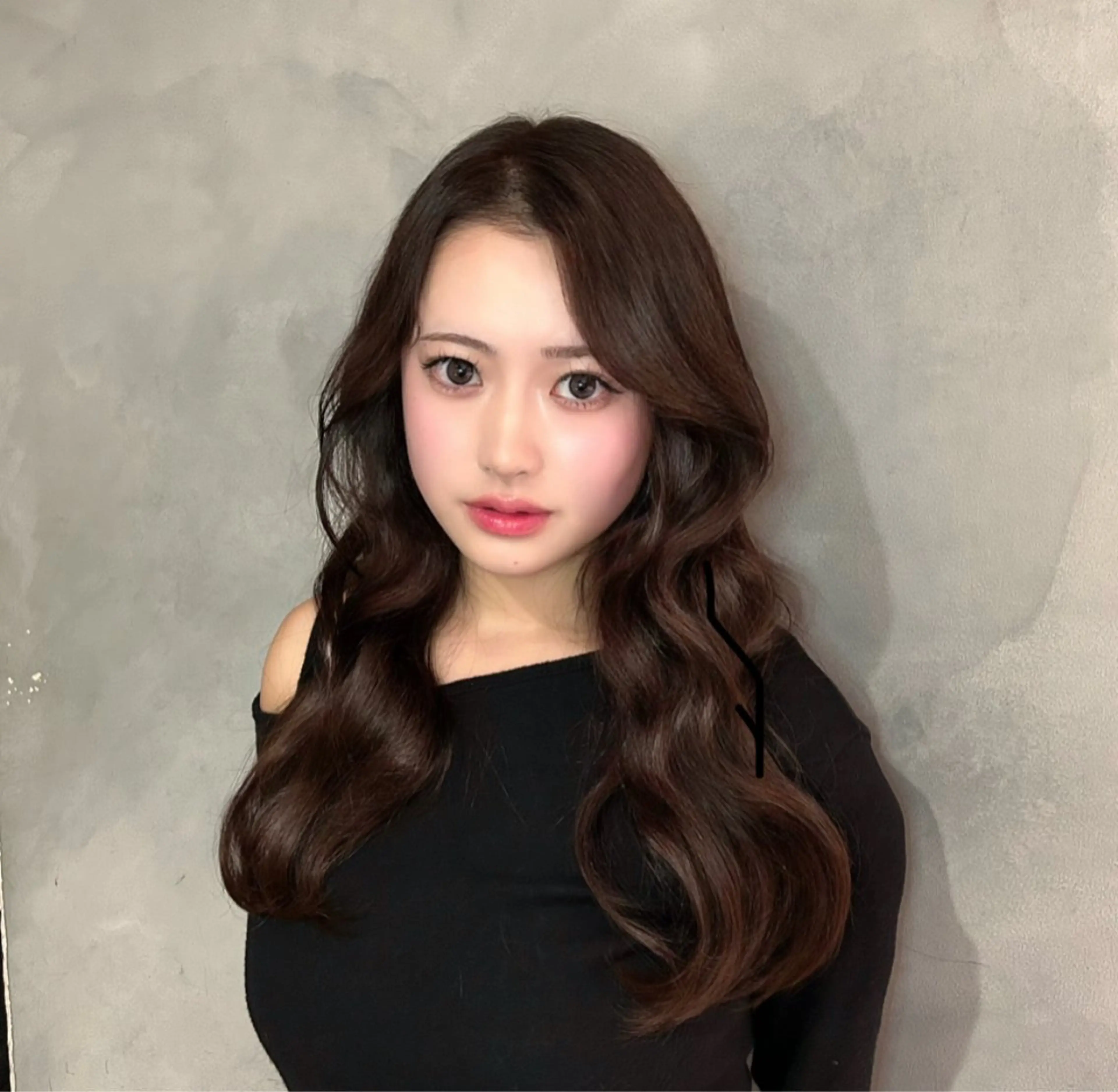 ロング カット ヘアカラー トリートメント 谷 亜澄のヘアスタイル