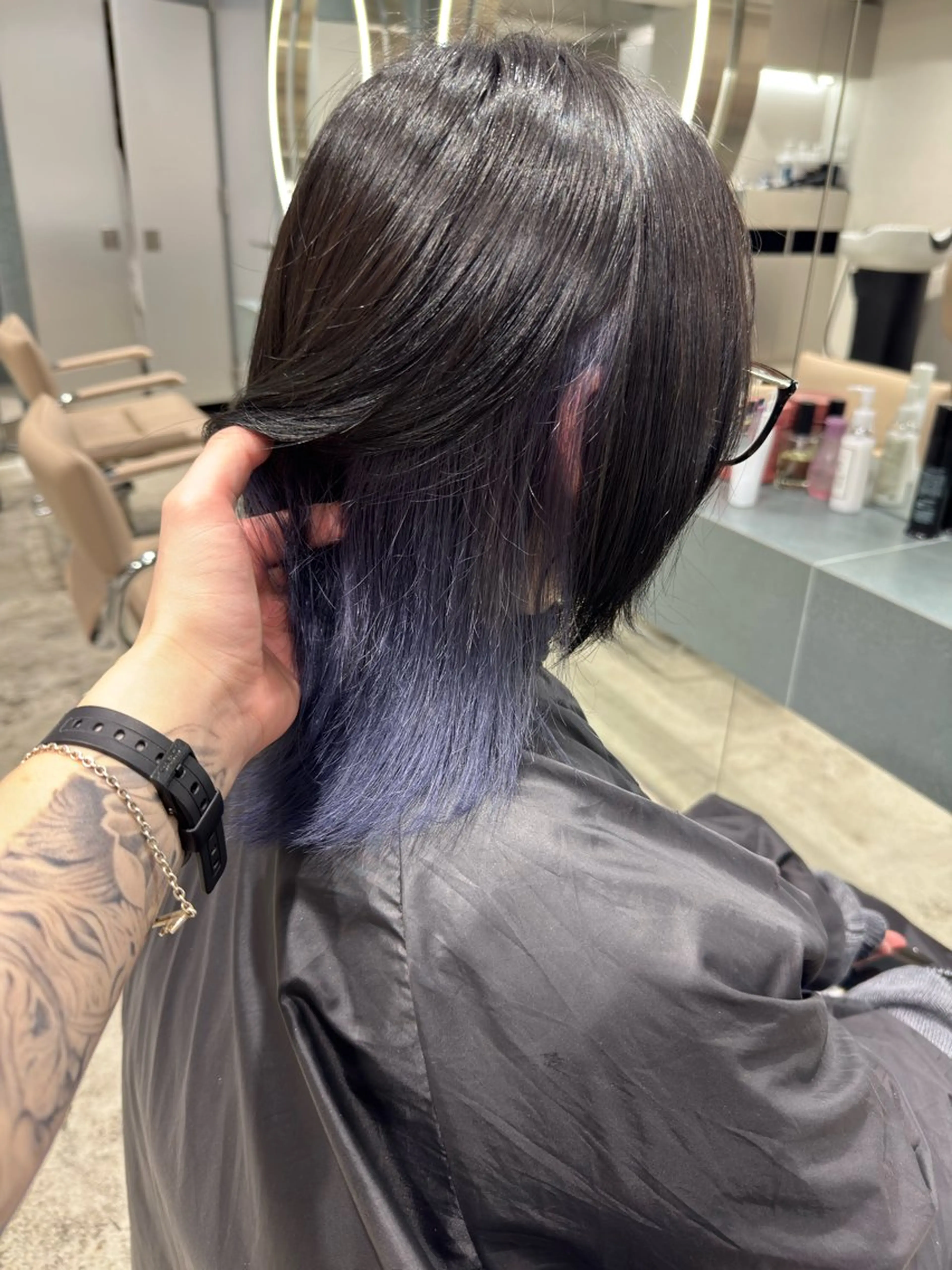 セミロング カラー ヘアカラー 立川/レイヤー/ 複雑履歴/ 西川翔真のヘアスタイル