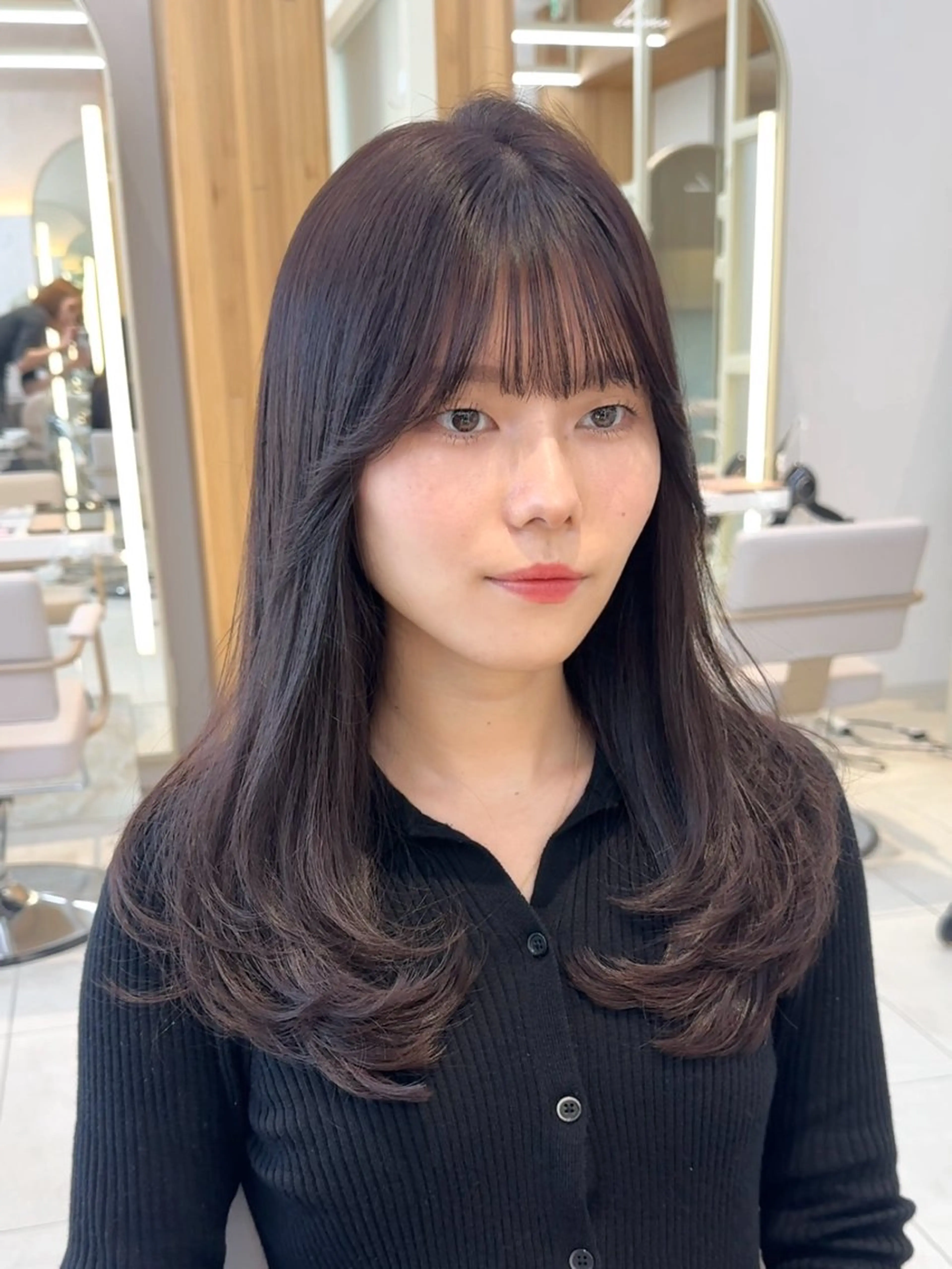 セミロング カット ヘアカラー トリートメント 韓国くびれレイヤー 🇰🇷はづきのヘアスタイル