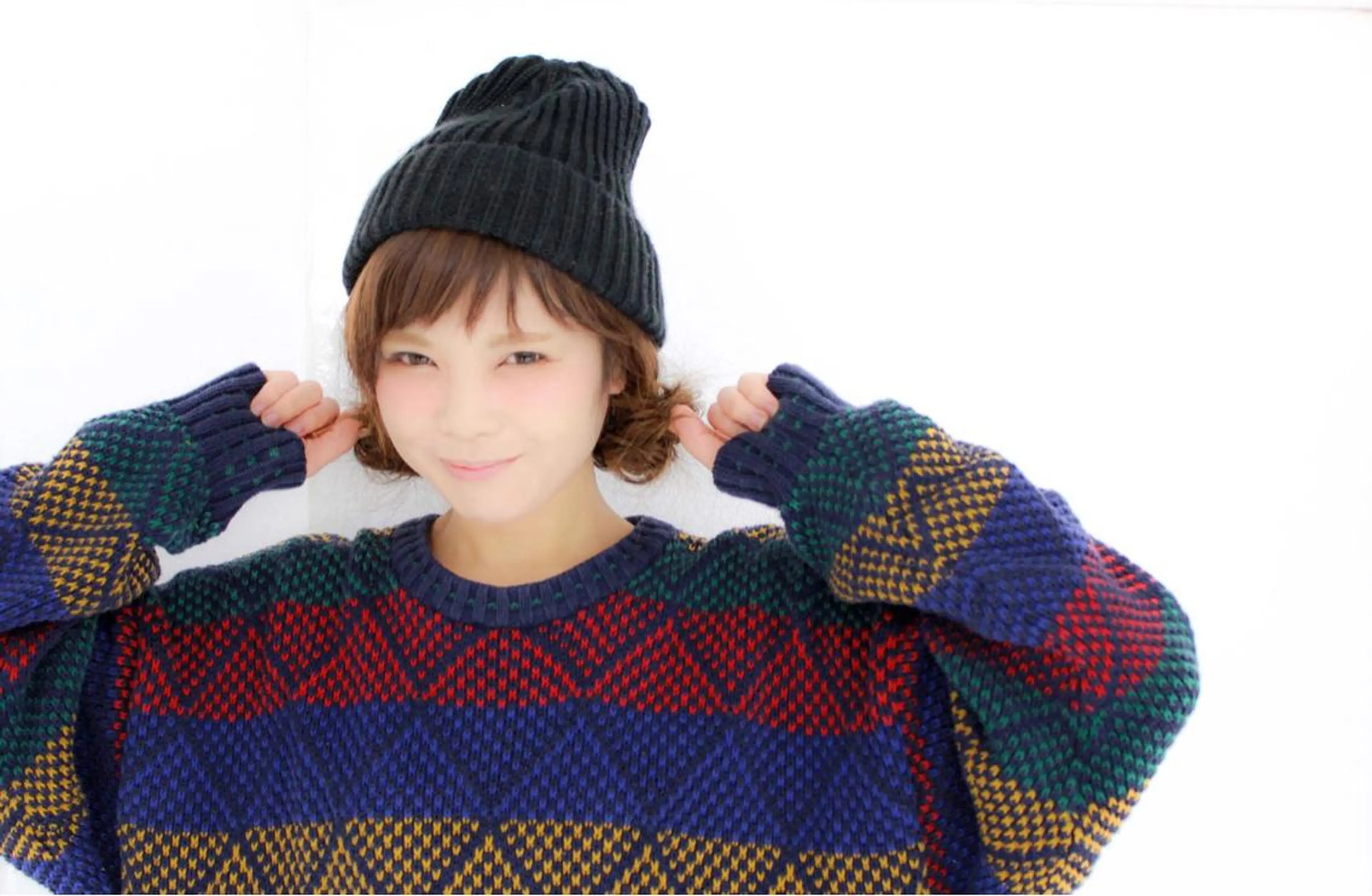 セミロング ロング カラー ヘアアレンジ お団子ヘア 西川 ヒロキのヘアスタイル