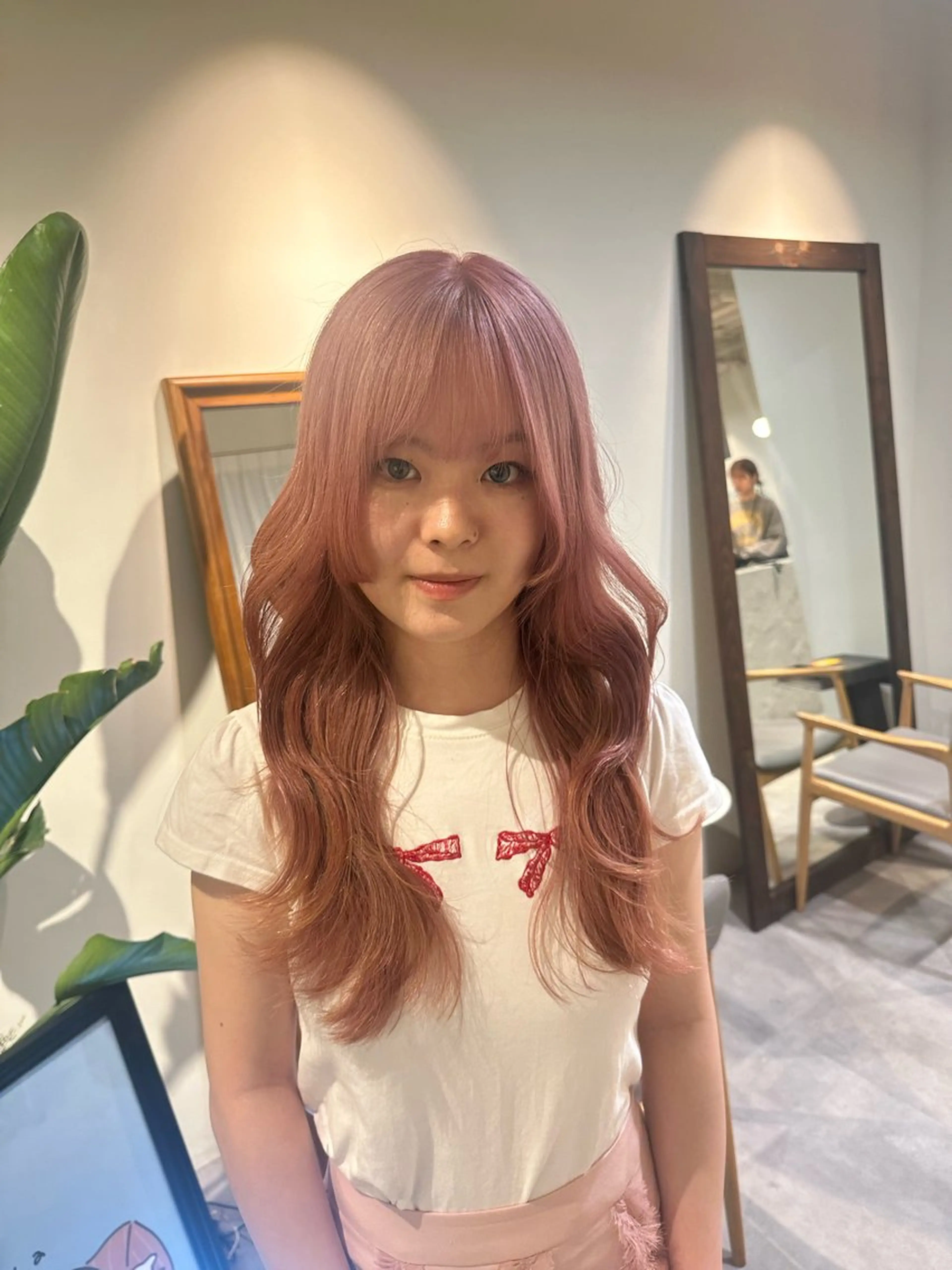 ロング カラー ヘアカラー HANAME 原宿美容室のヘアスタイル