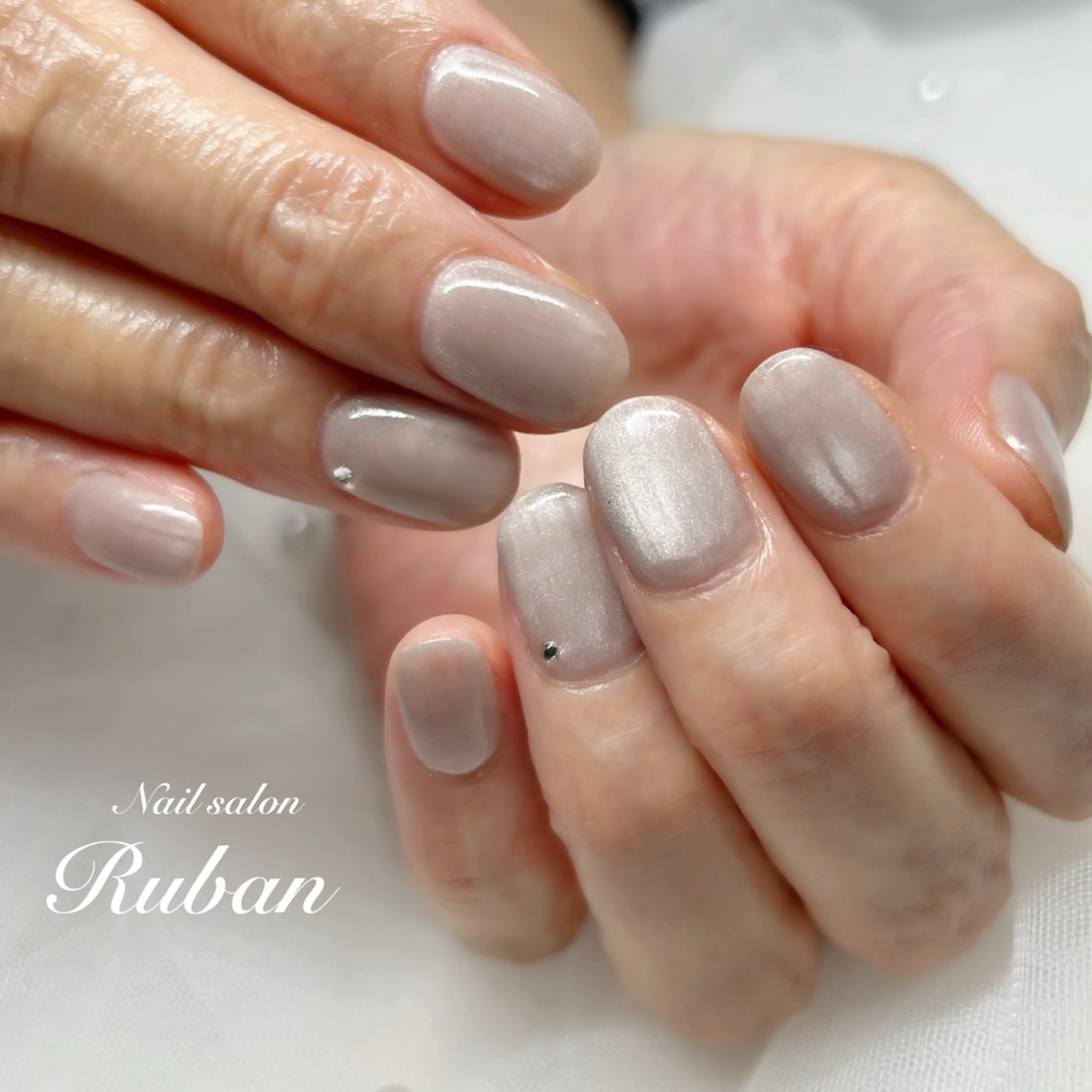 ネイル マグネットネイル ワンカラーネイル Nail salon Rubanのネイルデザイン