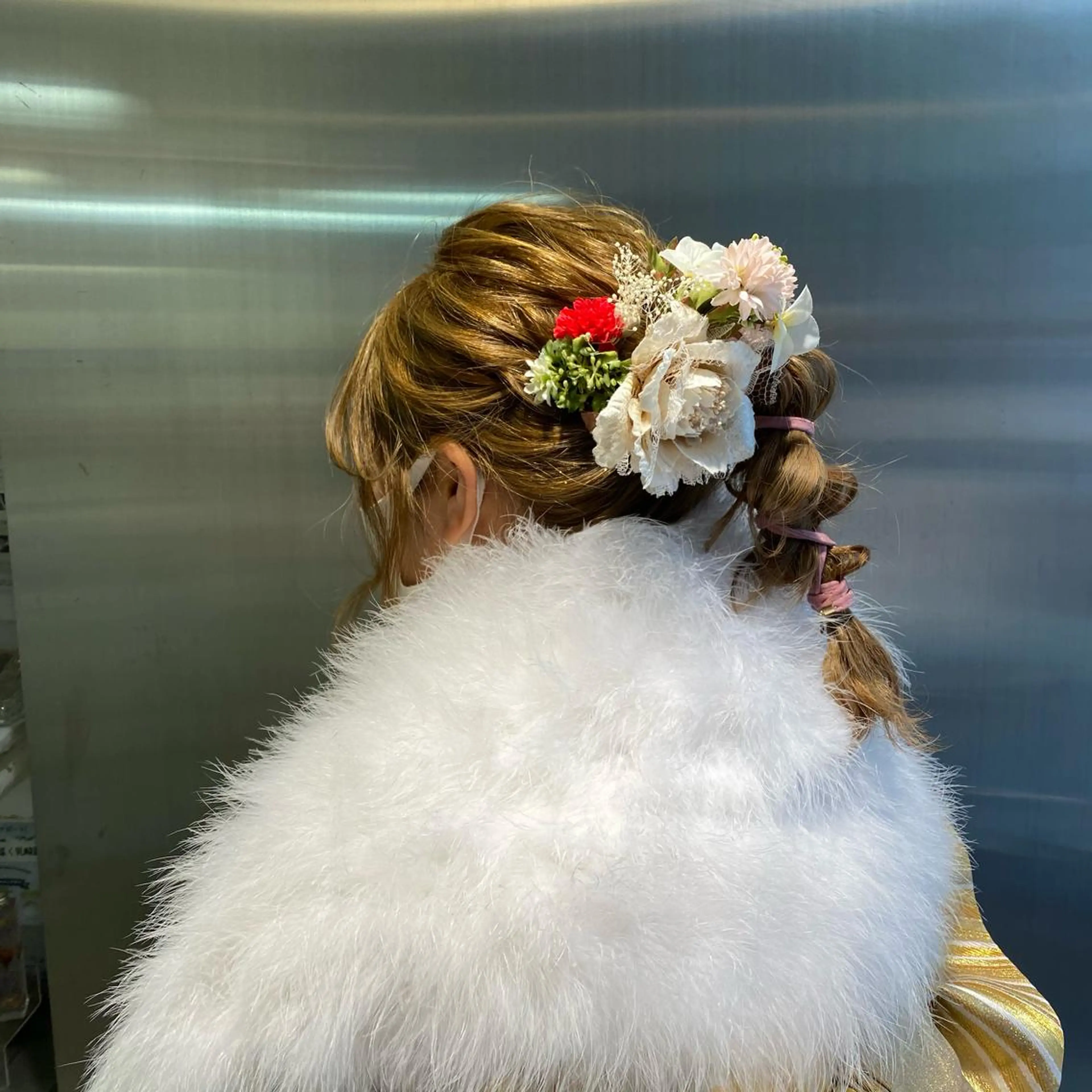 セミロング ヘアアレンジ 成人式 心斎橋/ヘアセット MASAKIのヘアスタイル