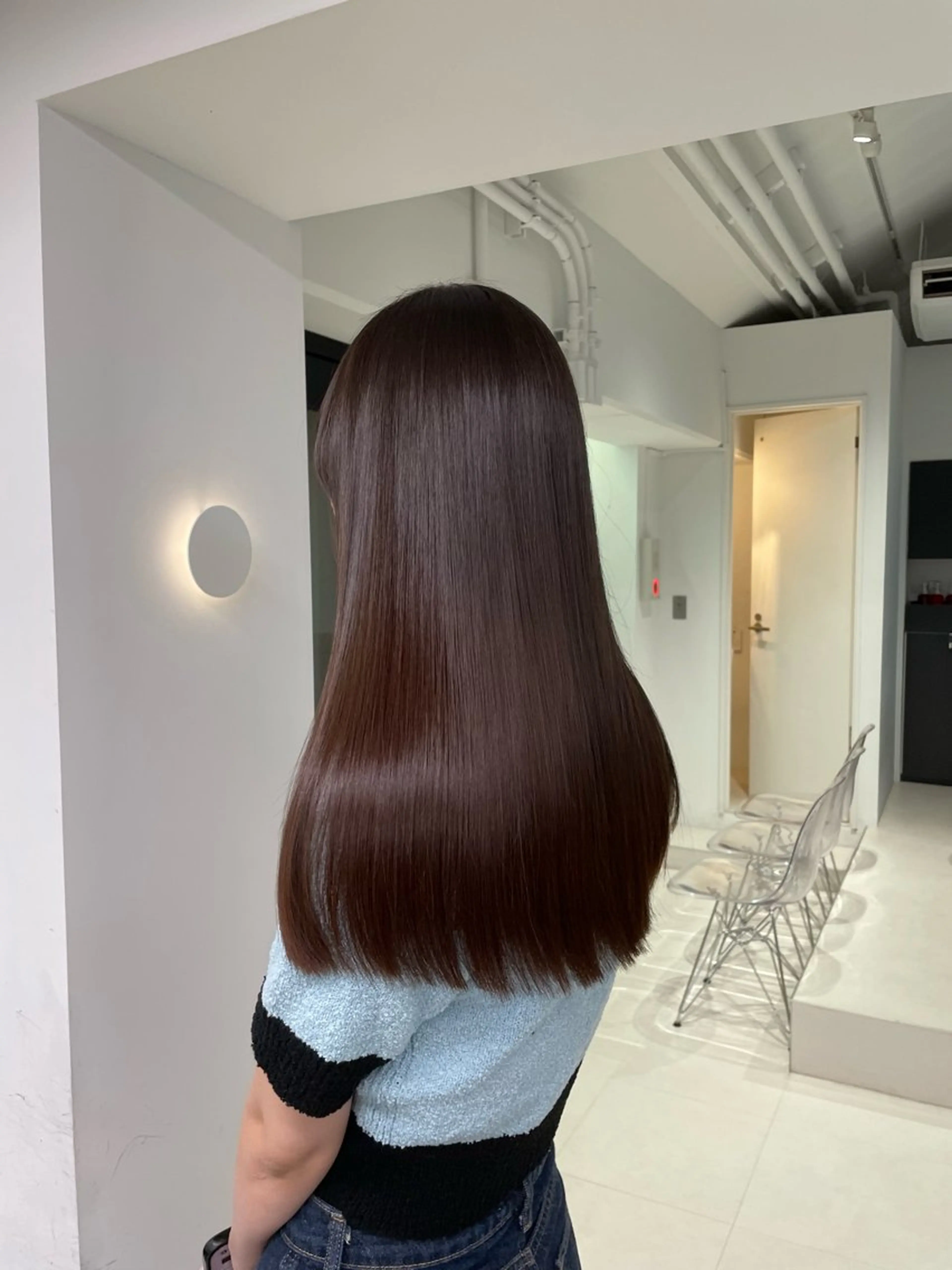 ロング カラー カット ヘアカラー とば みゆうのヘアスタイル