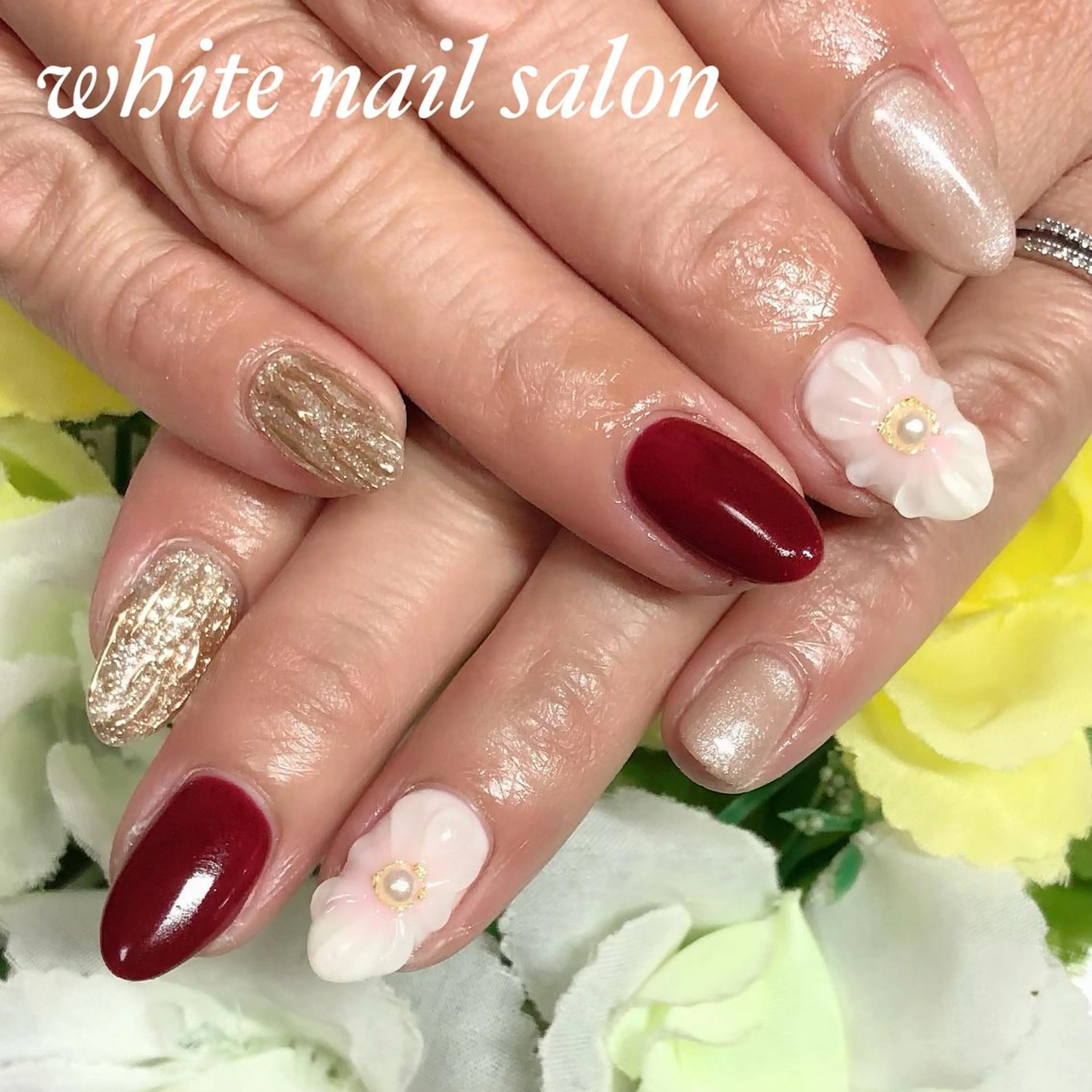 ネイル アートネイル フレンチネイル ジェルネイル ハードジェル 持ち込み white nail salonのネイルデザイン