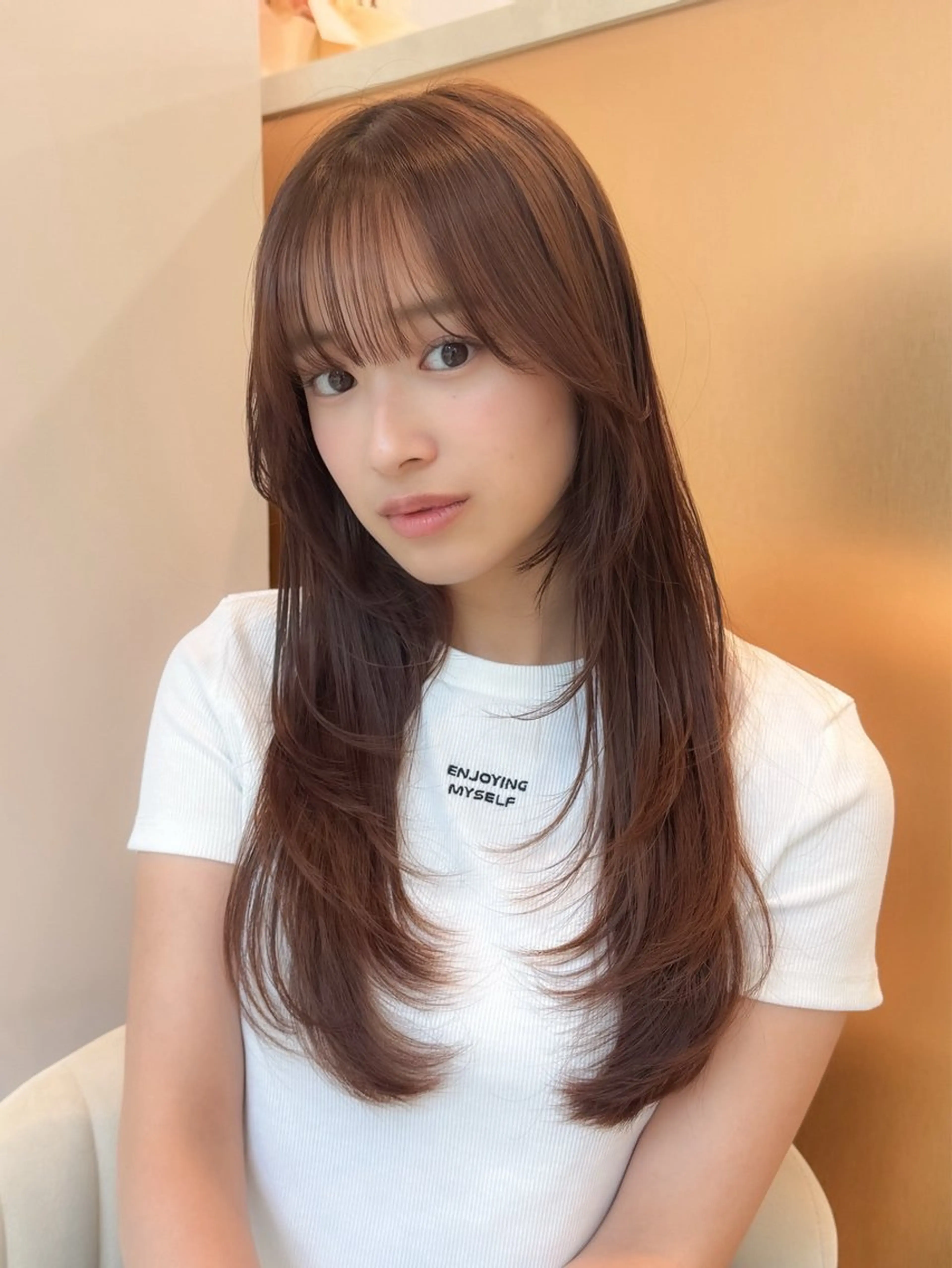 ロング カラー ブリーチ ブリーチなしカラー 髪質改善 韓国風ヘア レイヤーカット カット ヘアカラー トリートメント 🇰🇷韓国レイヤー 錦糸町【北山謙三】のヘアスタイル