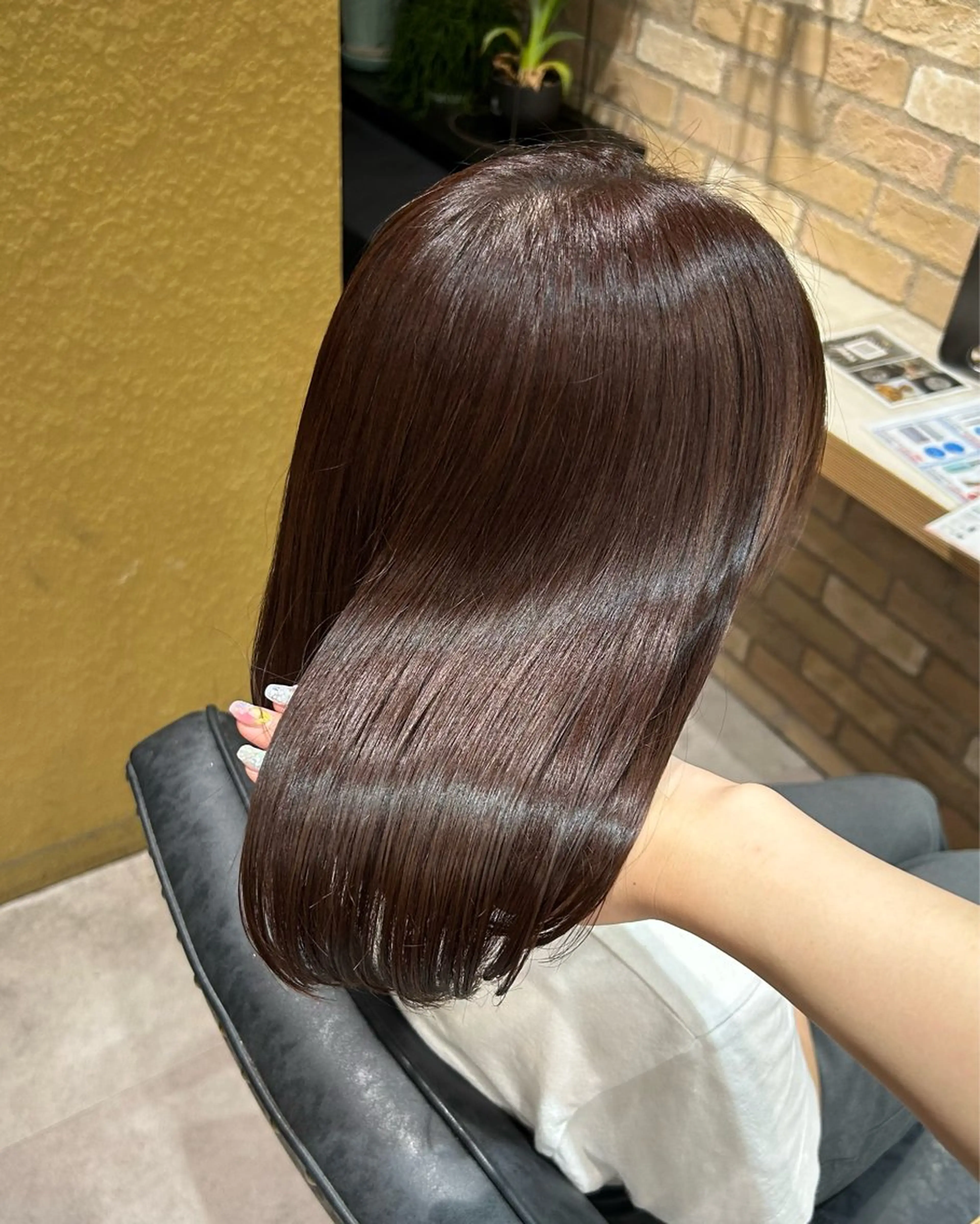 ミディアム カラー ブラウンカラー ヘアカラー レイヤー/nail COCOROのヘアスタイル