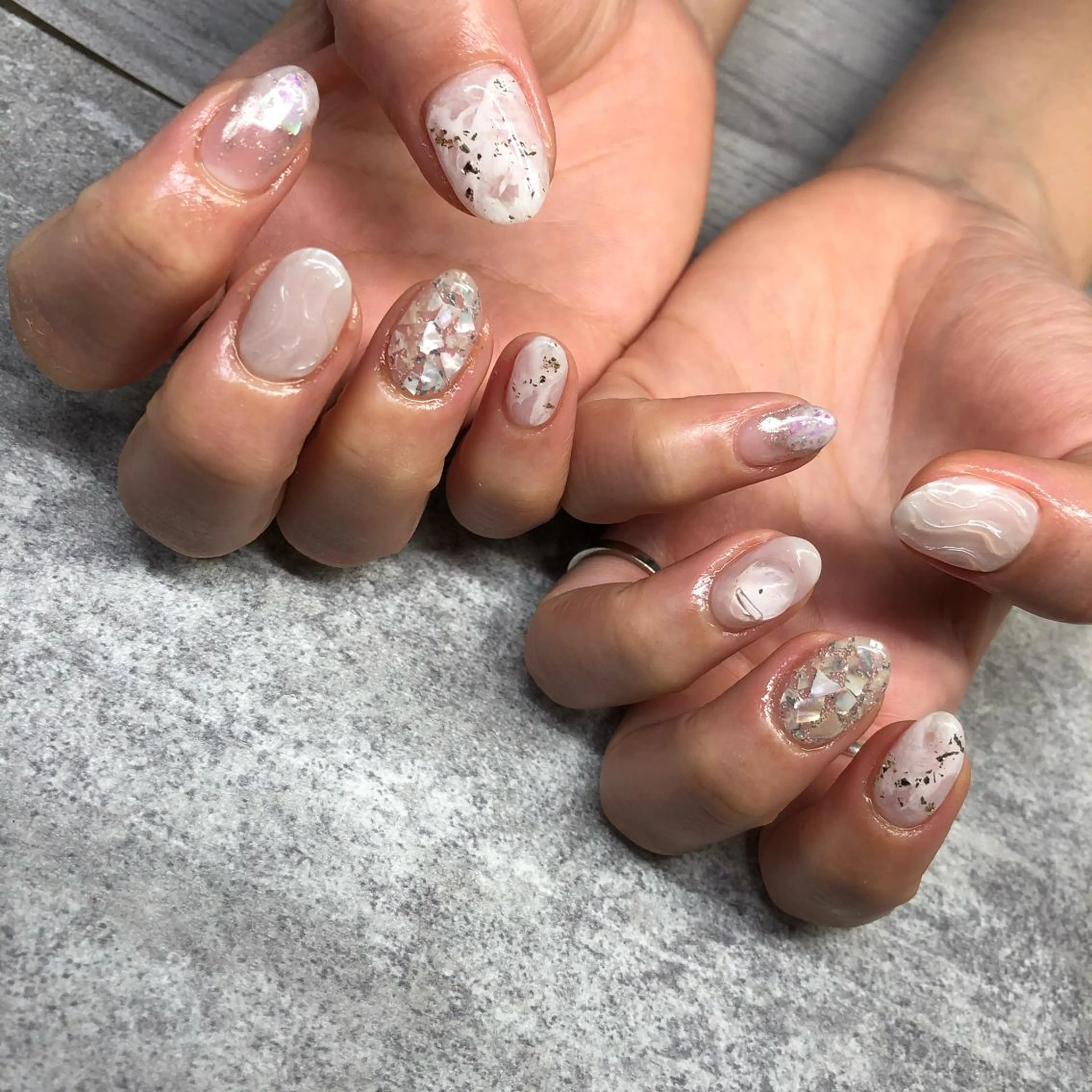 ロング カラー ヘアアレンジ キッズ ネイル マツエク・マツパ 福田 加奈のネイルデザイン