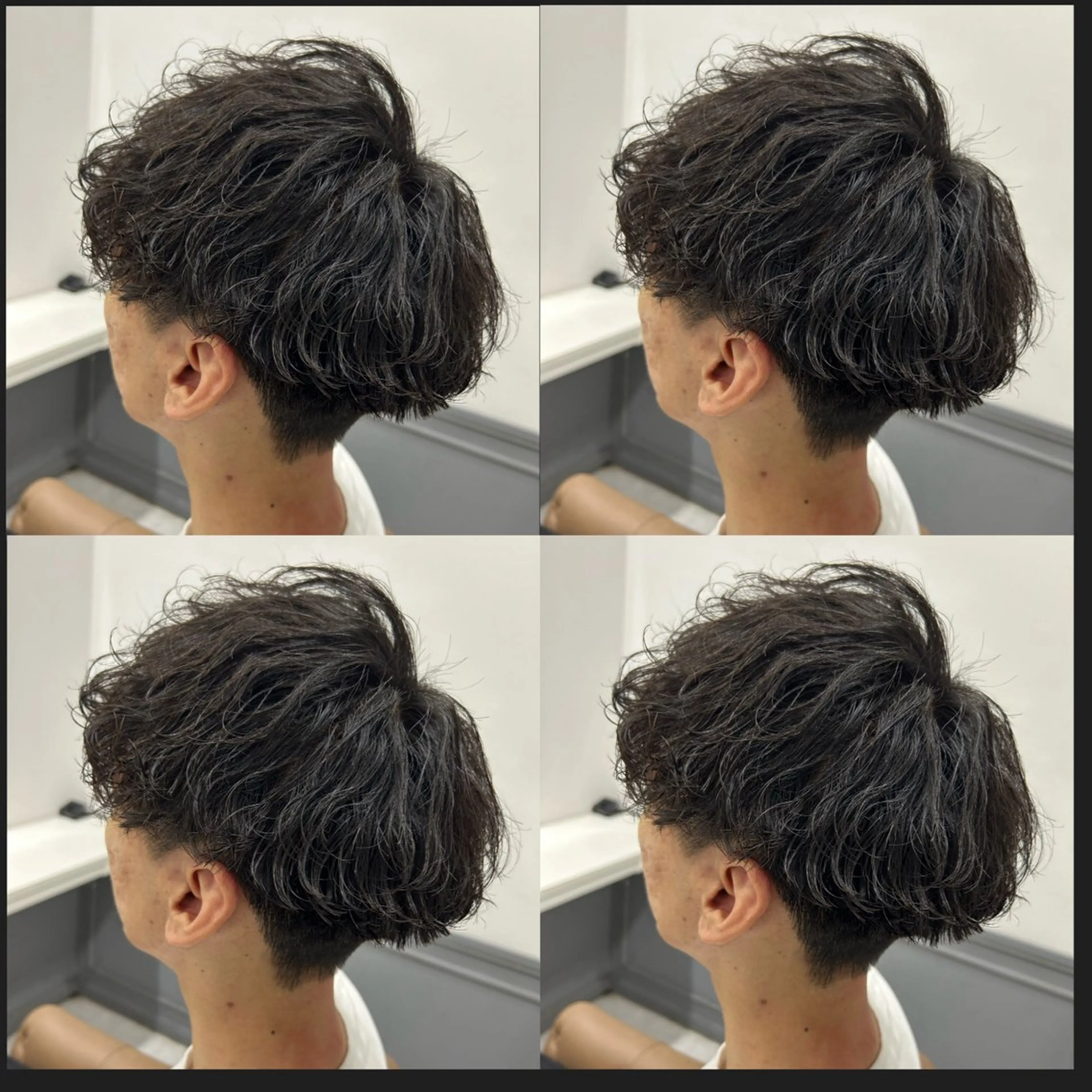 ショート カット パーマ トリートメント ヘアセット 🔥メンズ特化渡辺 🔥ブリーチカラーのヘアスタイル