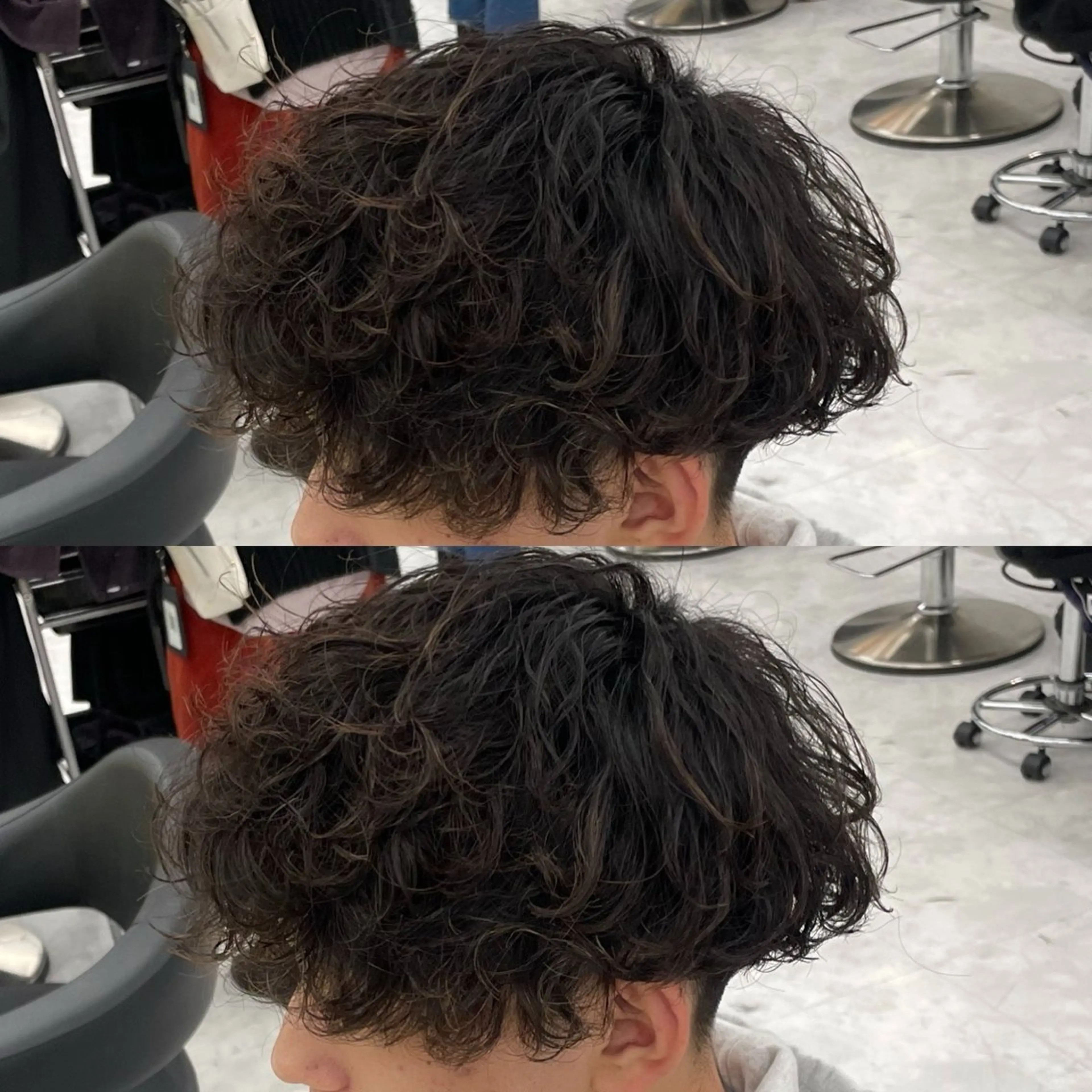 パーマ メンズ カット パーマ 🦋色落ち綺麗カラー メンズYUZU🦋‪のヘアスタイル
