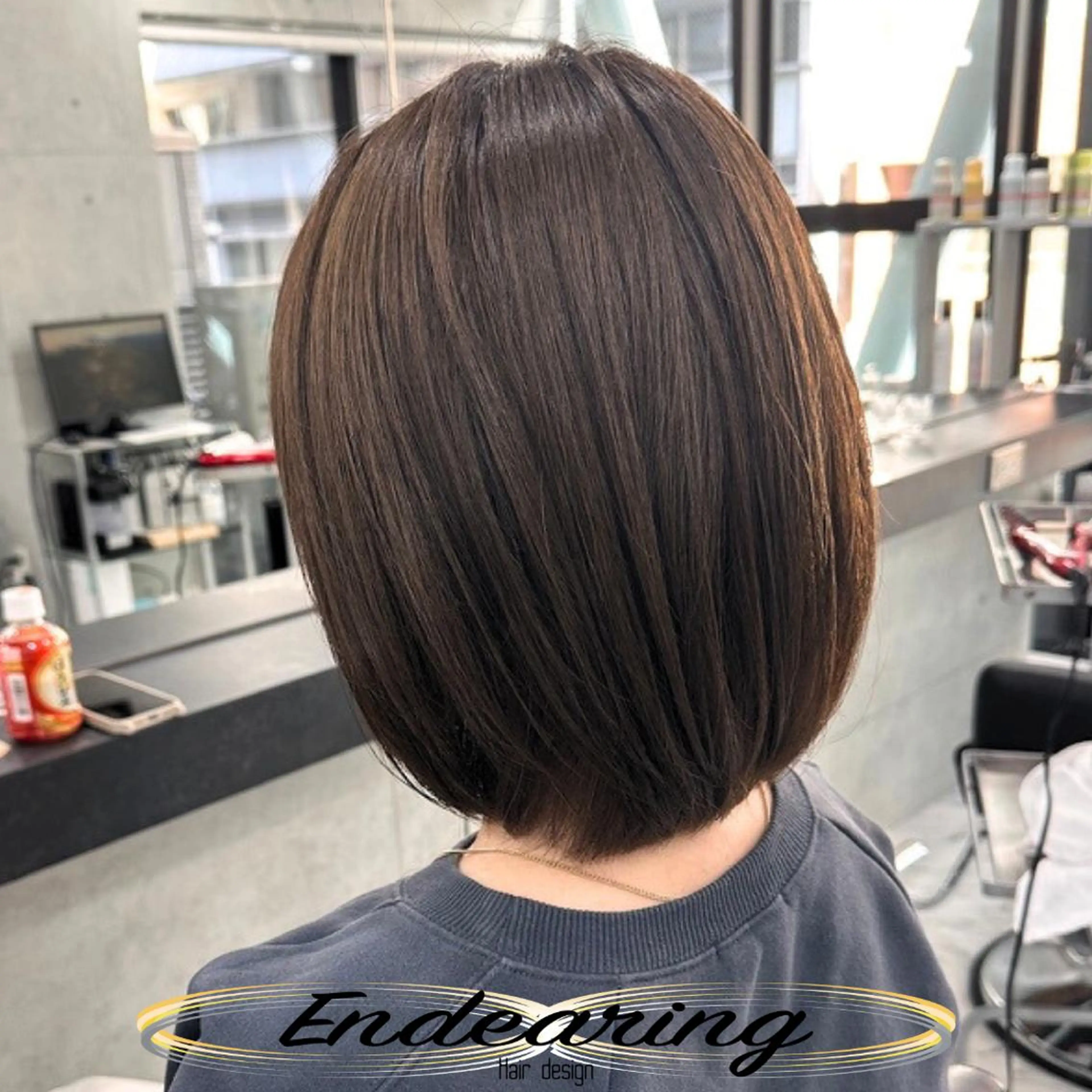 カラー ベージュカラー 透明感カラー フォギーベージュ ボブ カット ヘアカラー Endearing 銀座/YOKOのヘアスタイル