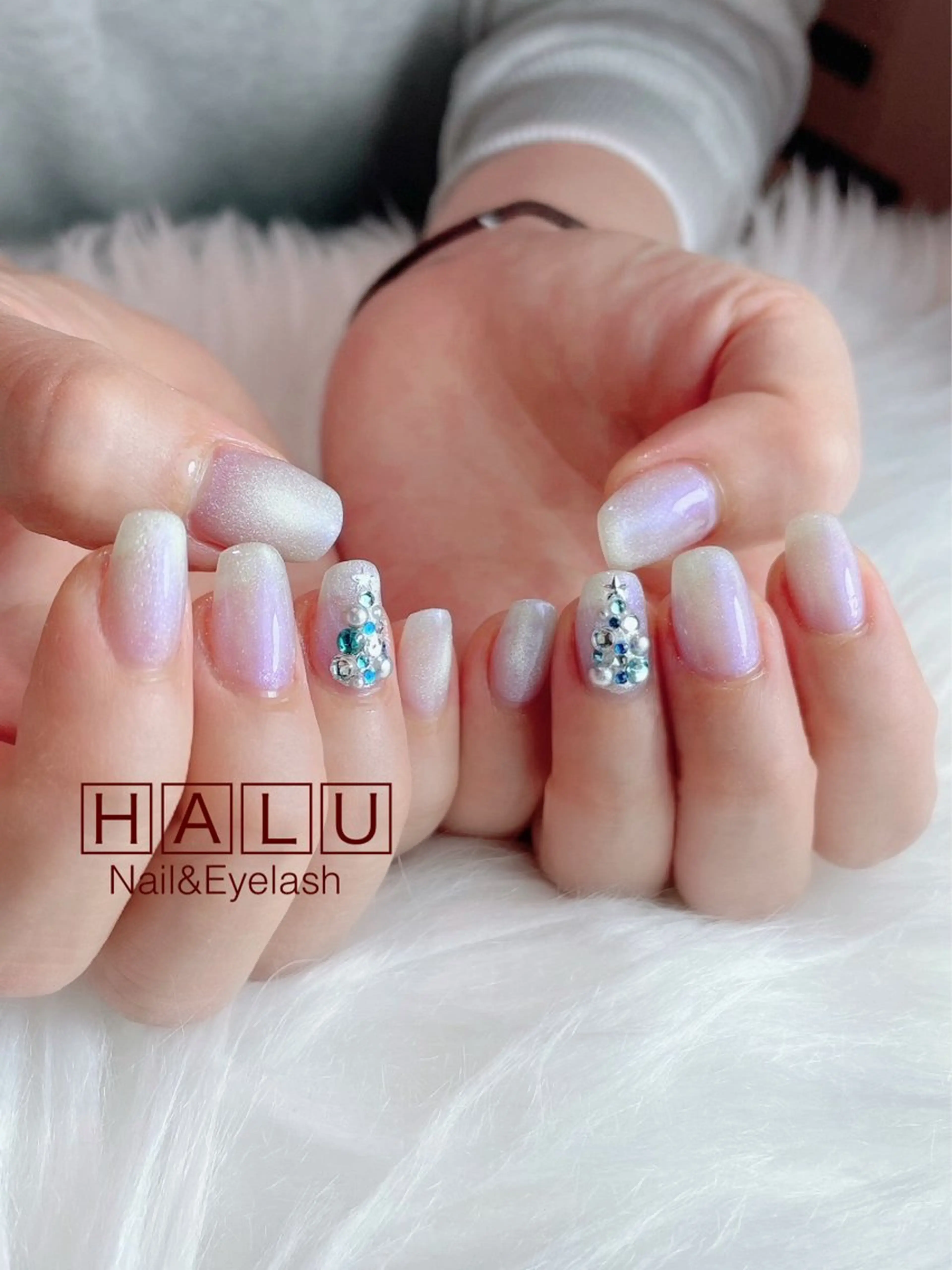 ネイル ブルー HALU ハルのネイルデザイン