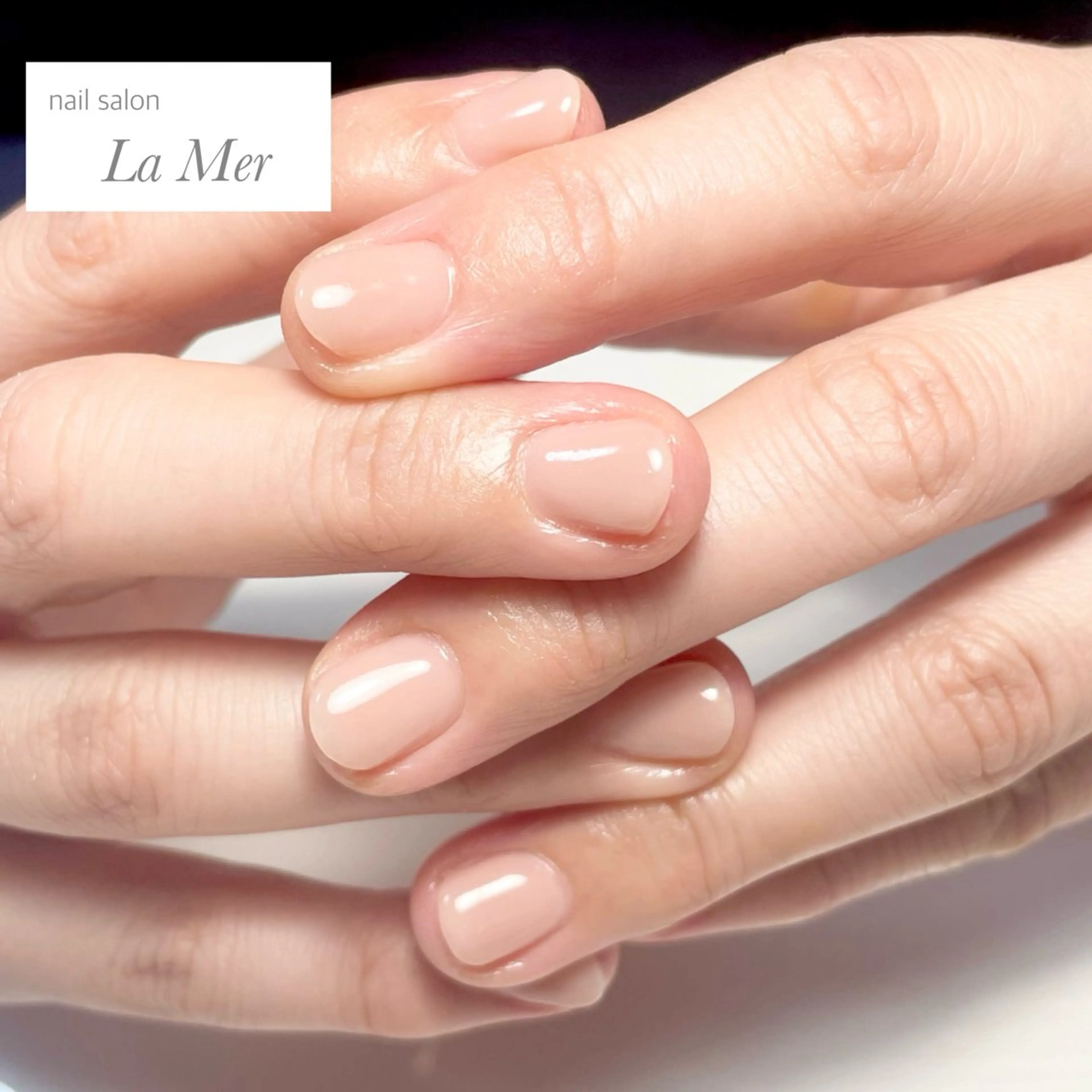 ネイル ジェルネイル オフィスネイル ワンカラーネイル ピンク ピンクベージュ nailsalon La Merのネイルデザイン
