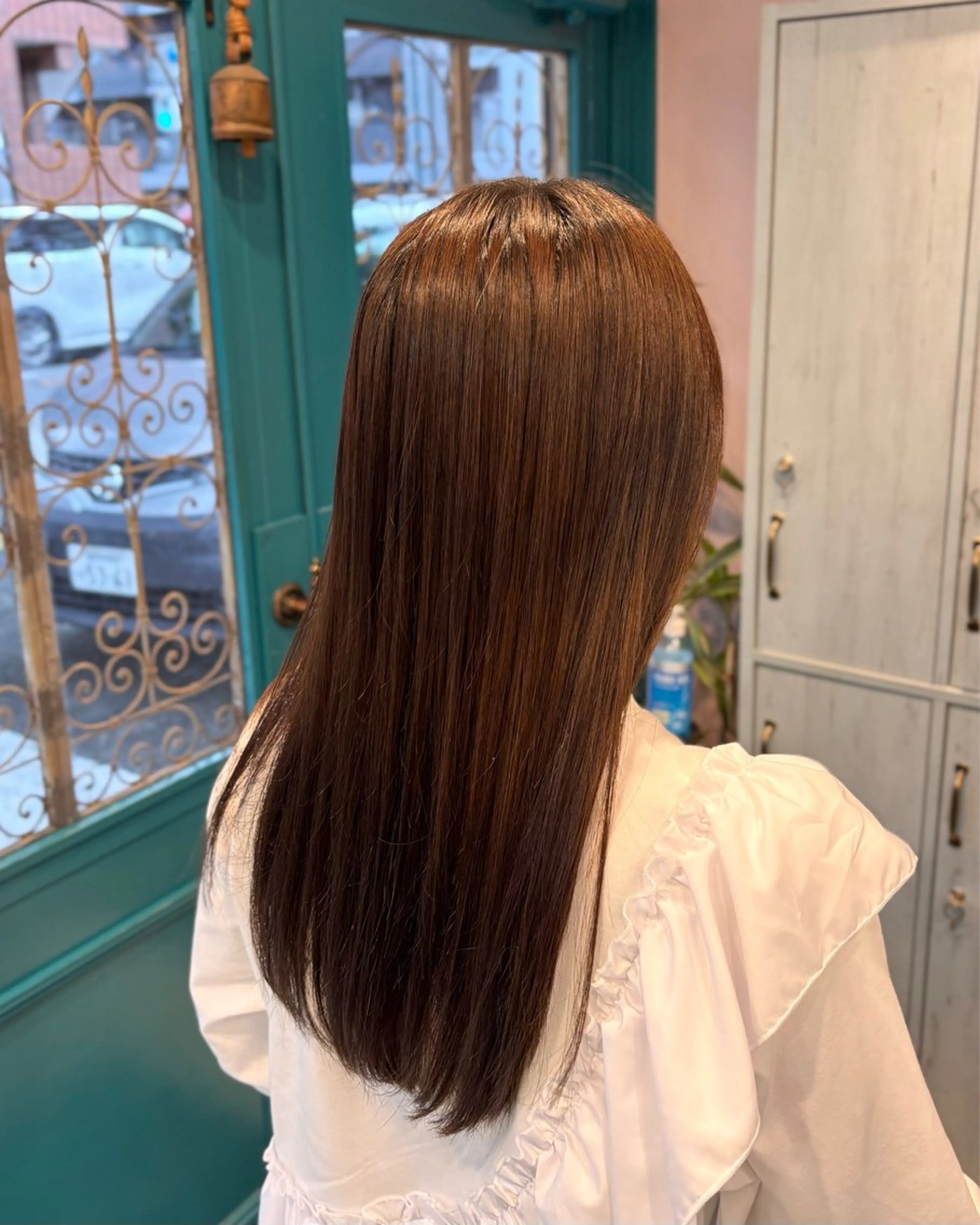 ロング カラー カット 縮毛矯正 🌱なゆみ🌱透明感 /ナチュラル/高宮のヘアスタイル