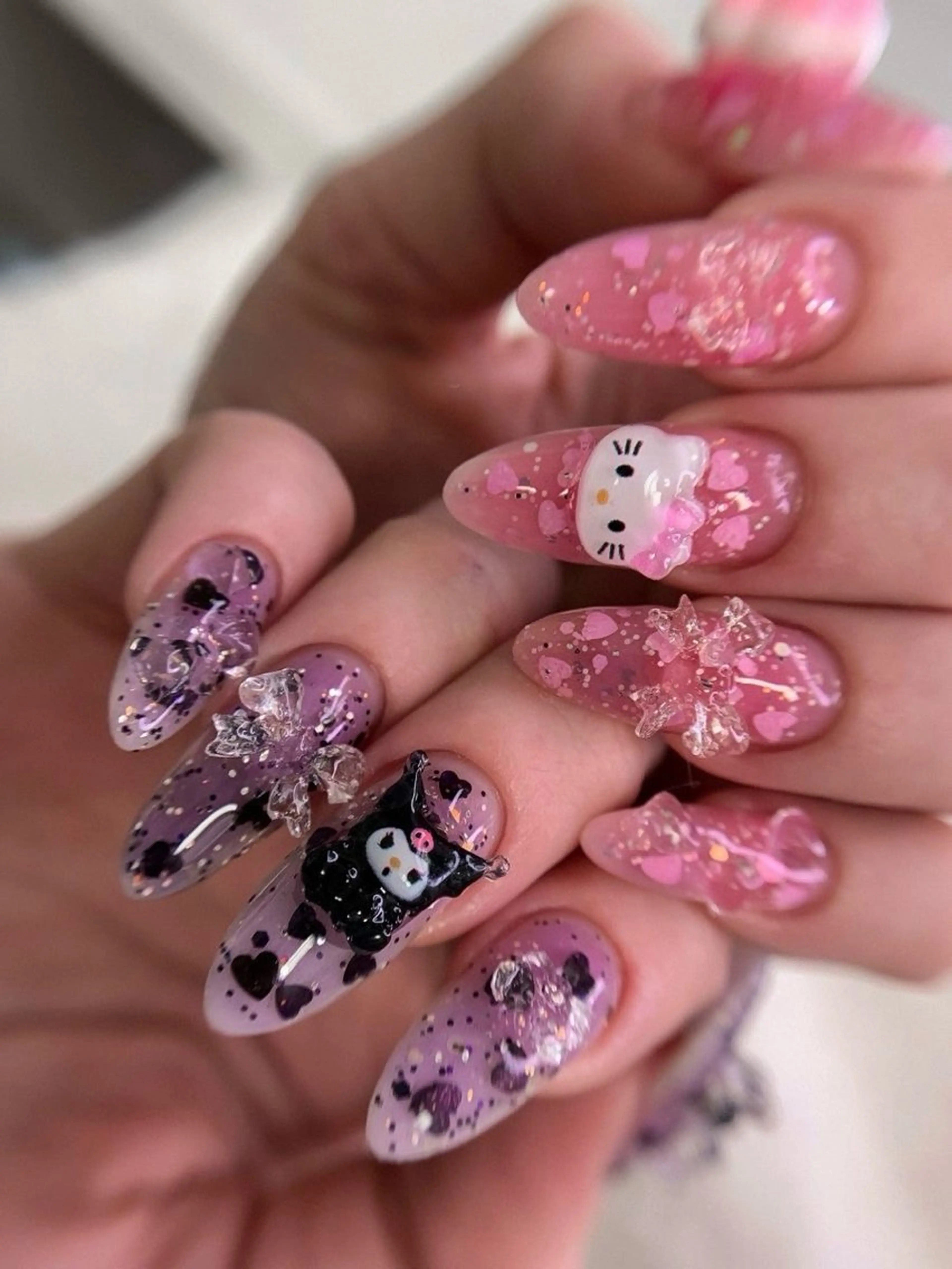 ネイル 長さ出し フレンチネイル グラデーション 卒業式 マグネットネイル ハンドネイル MIHANA NAILのネイルデザイン