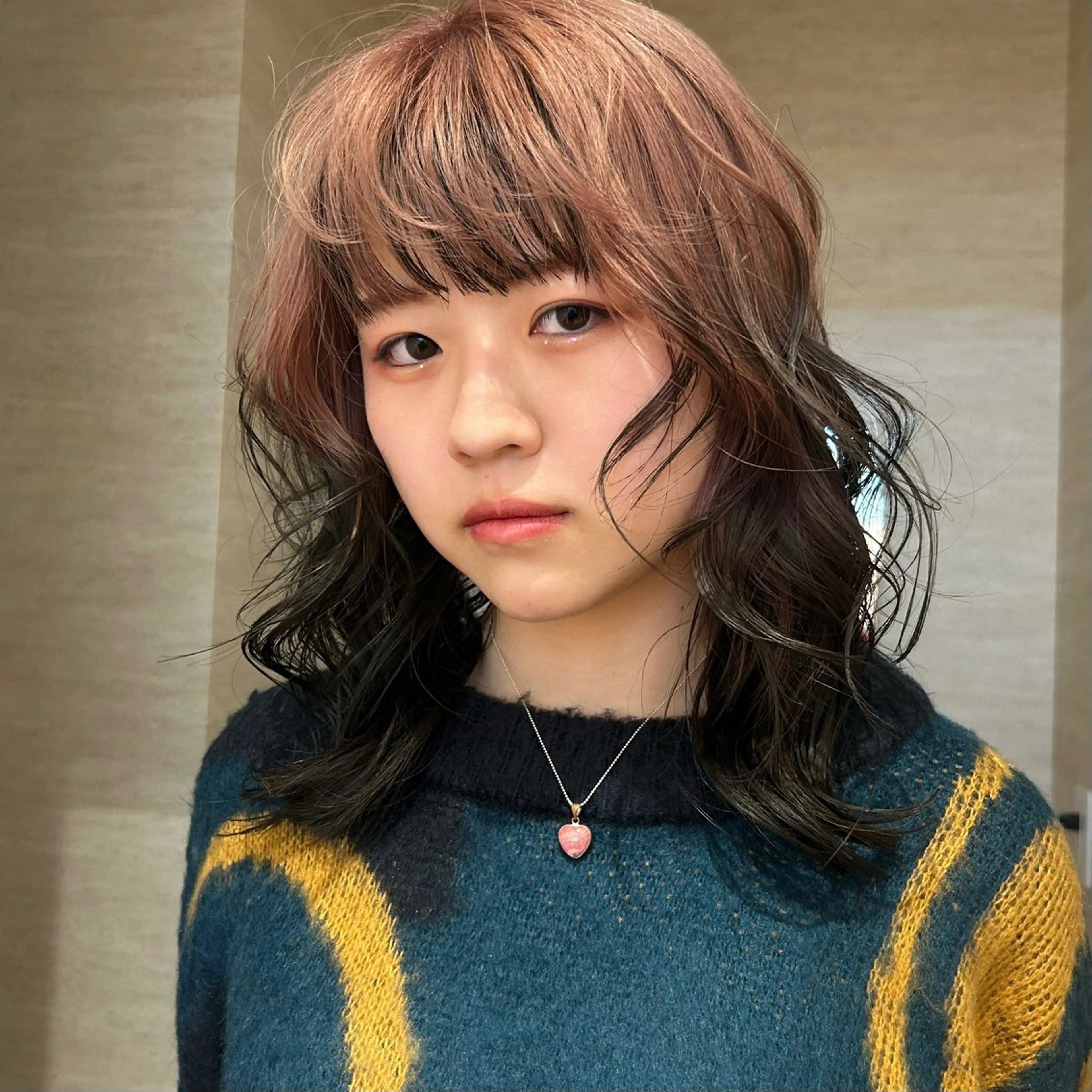 ミディアム カラー カット ヘアカラー トリートメント 💙ルル💙 ハイトーン/レイヤーのヘアスタイル