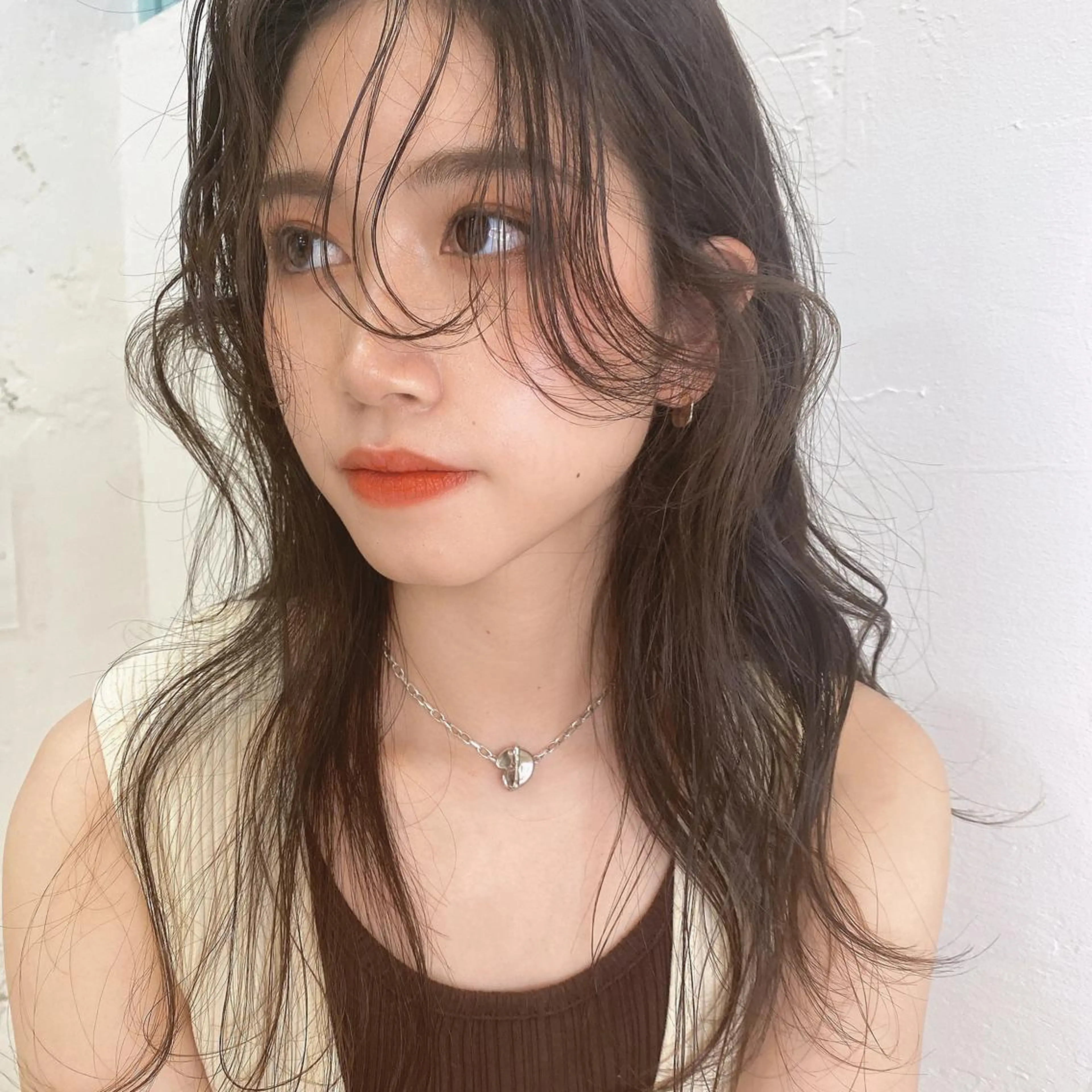 セミロング カラー ヘアアレンジ マツエク・マツパ シースルーバング ヘアカラー トリートメント ヘアセット Noah's　Ark所属・透明感カラー🫧ヘア セット🫧松本菜月の眉毛・アイブロウイメージ