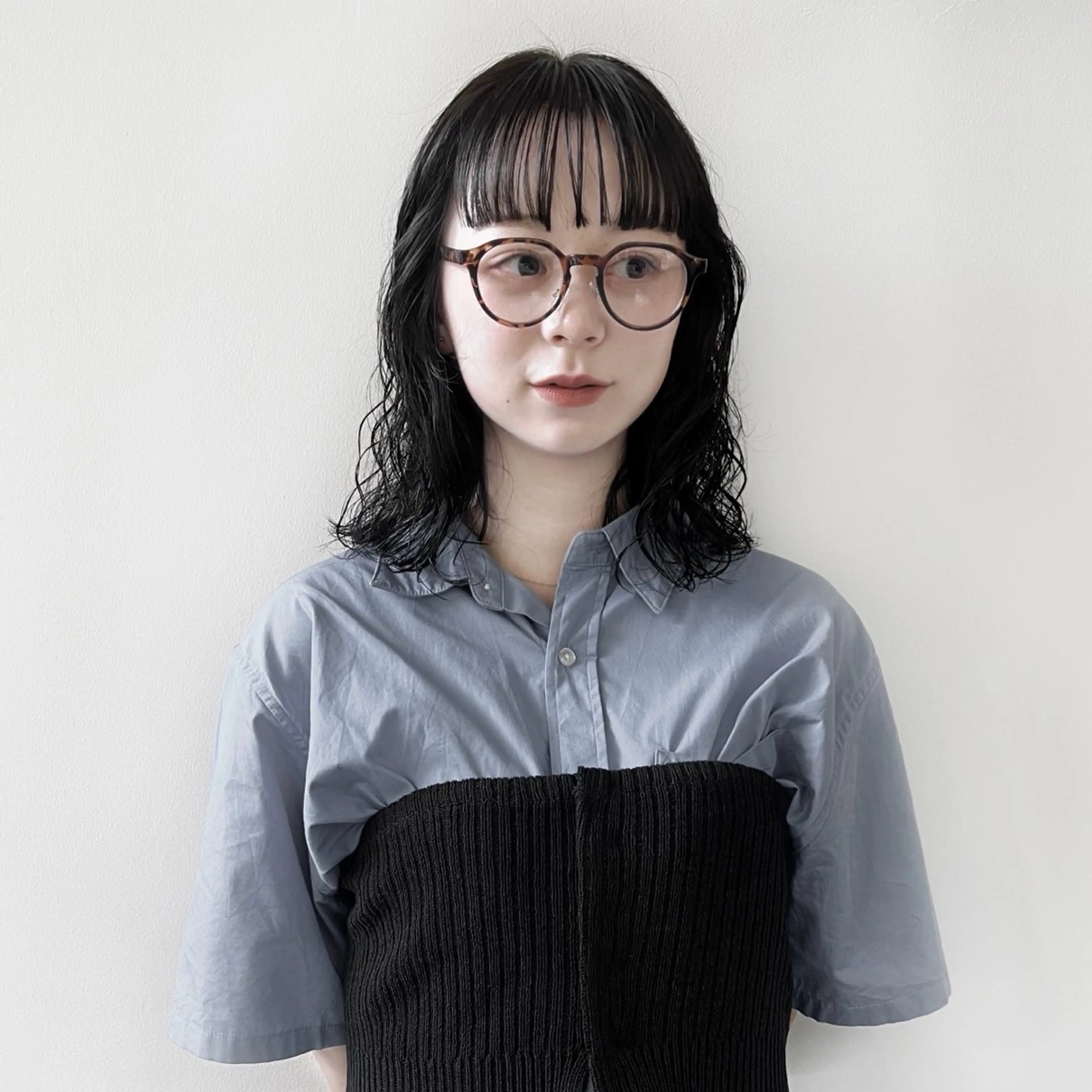 ミディアム ミディアムパーマ 小山夕稀/ニュアンス パーマ/新城のヘアスタイル