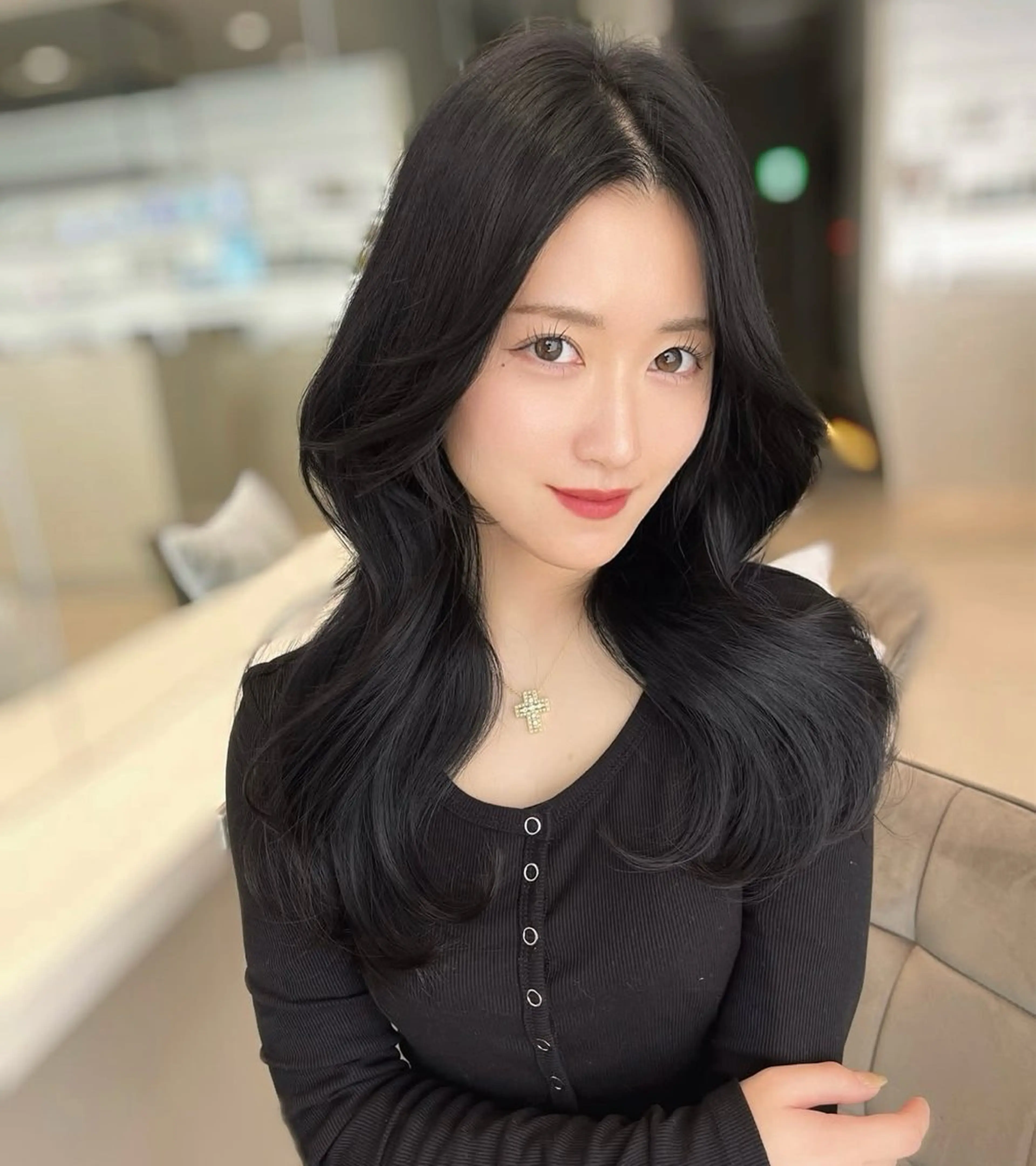 ロング カラー レイヤー/髪質改善 /透け感カラー/艶髪のヘアスタイル