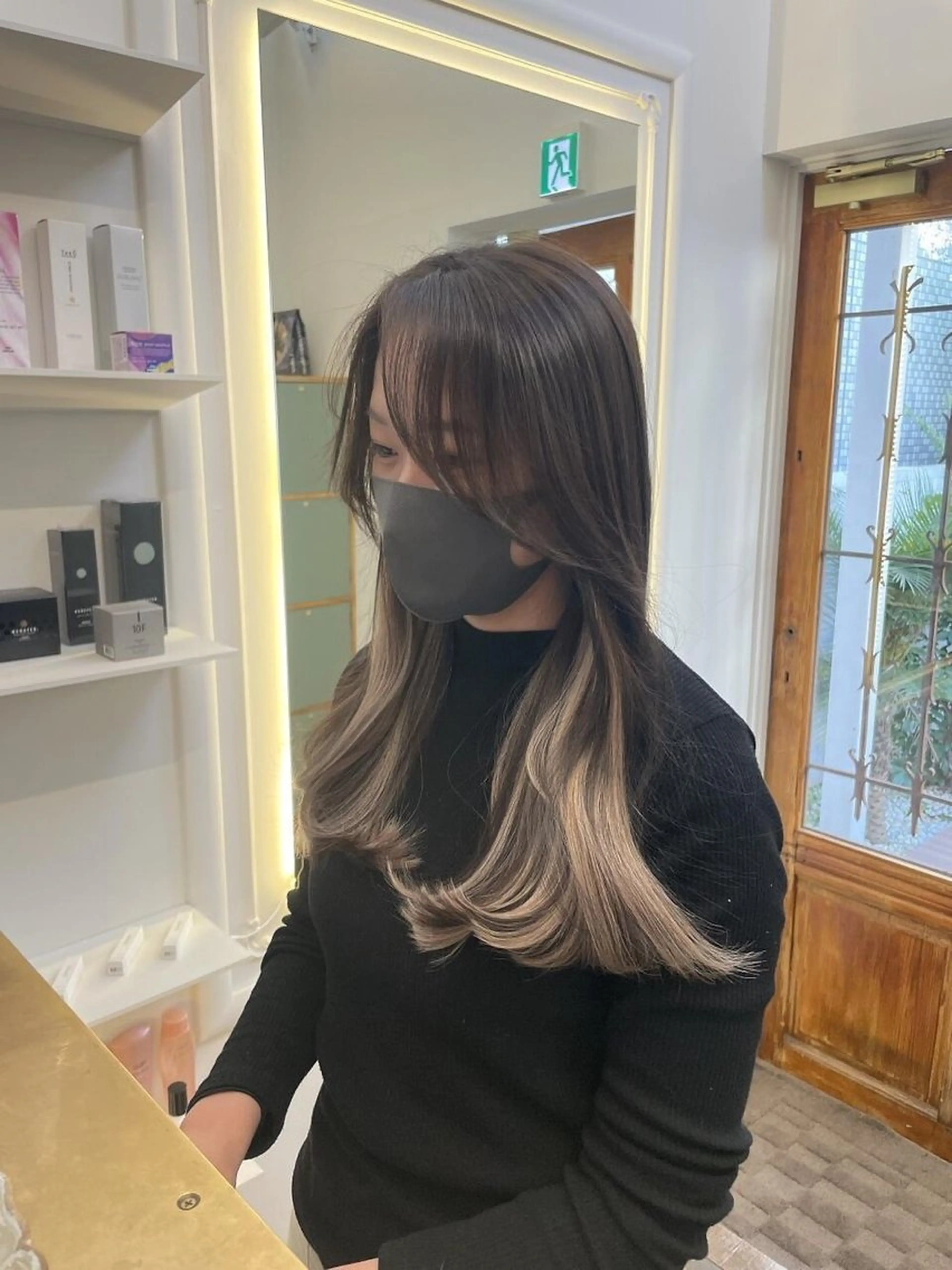 ロング シールエクステ ボブ エクステ ロング 吉村 憂々のヘアスタイル