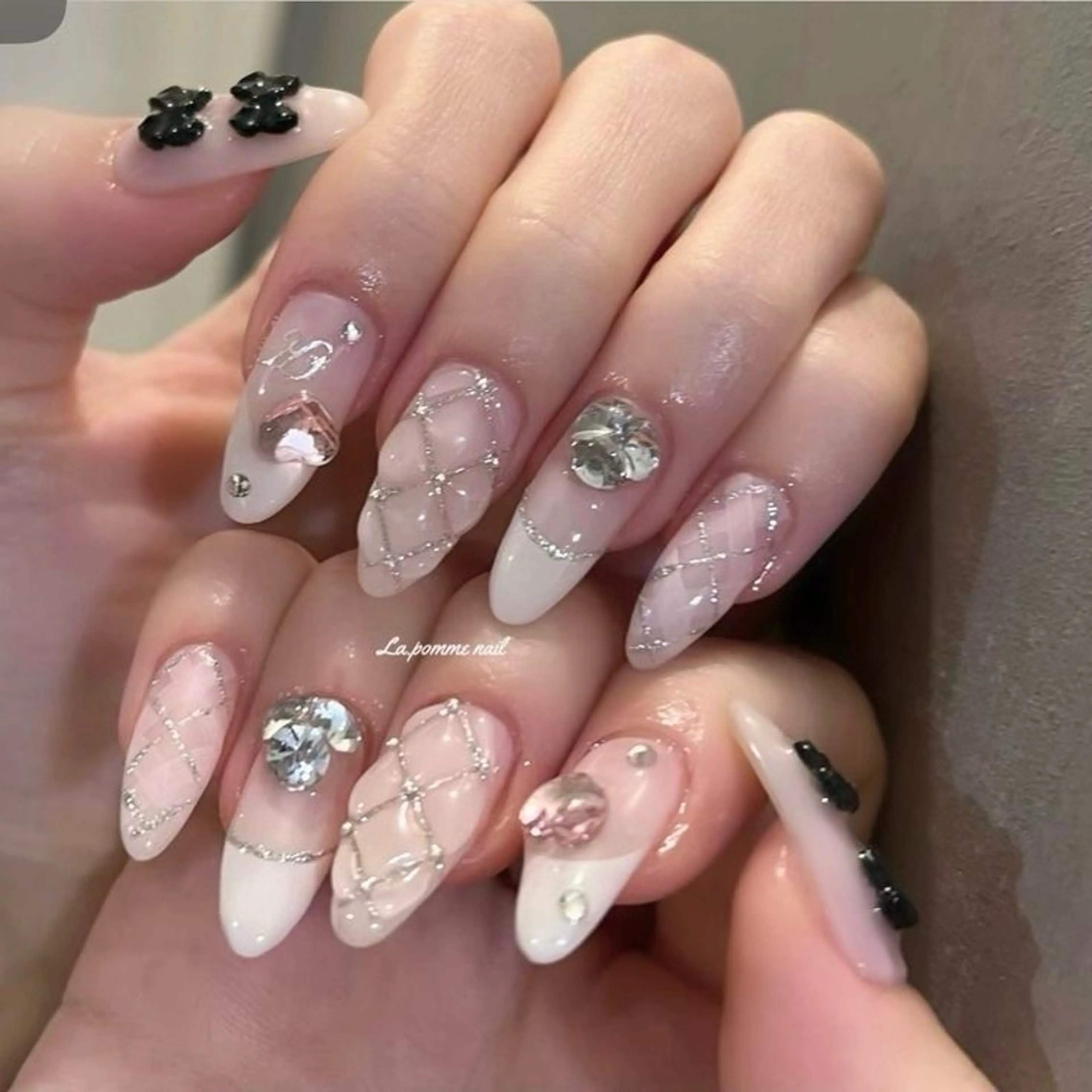 ネイル 長さ出し ハロウィン マグネットネイル ミラーネイル ネイルチップ Lee Nails チップ長さだし専門店のネイルデザイン