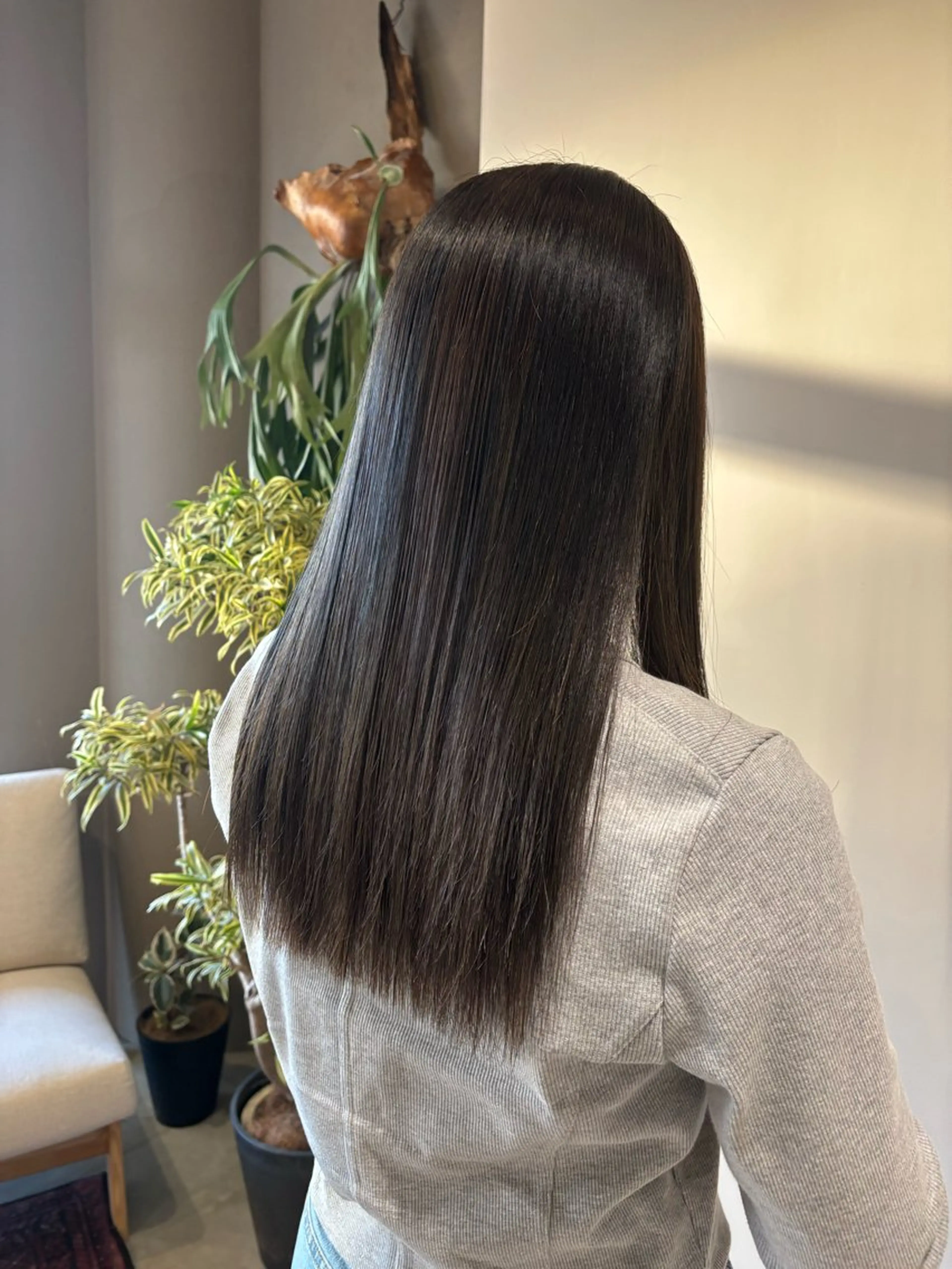 ロング カラー 透明感カラー グレージュ オリーブグレージュ オリーブグレー 鳥栖美容室/nir. 美優/ミユのヘアスタイル