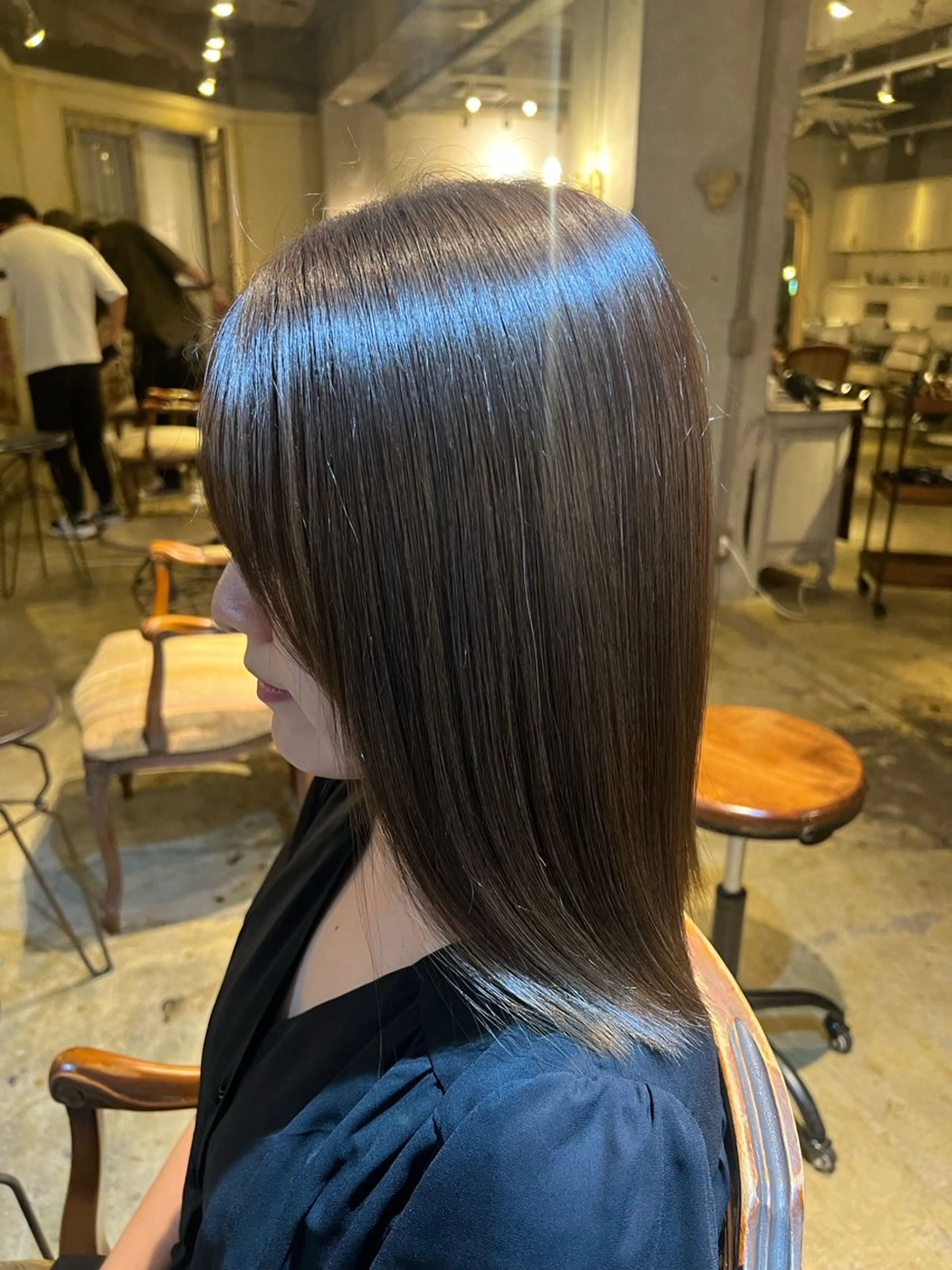セミロング 髪質改善 トリートメント 永山 萌文のヘアスタイル