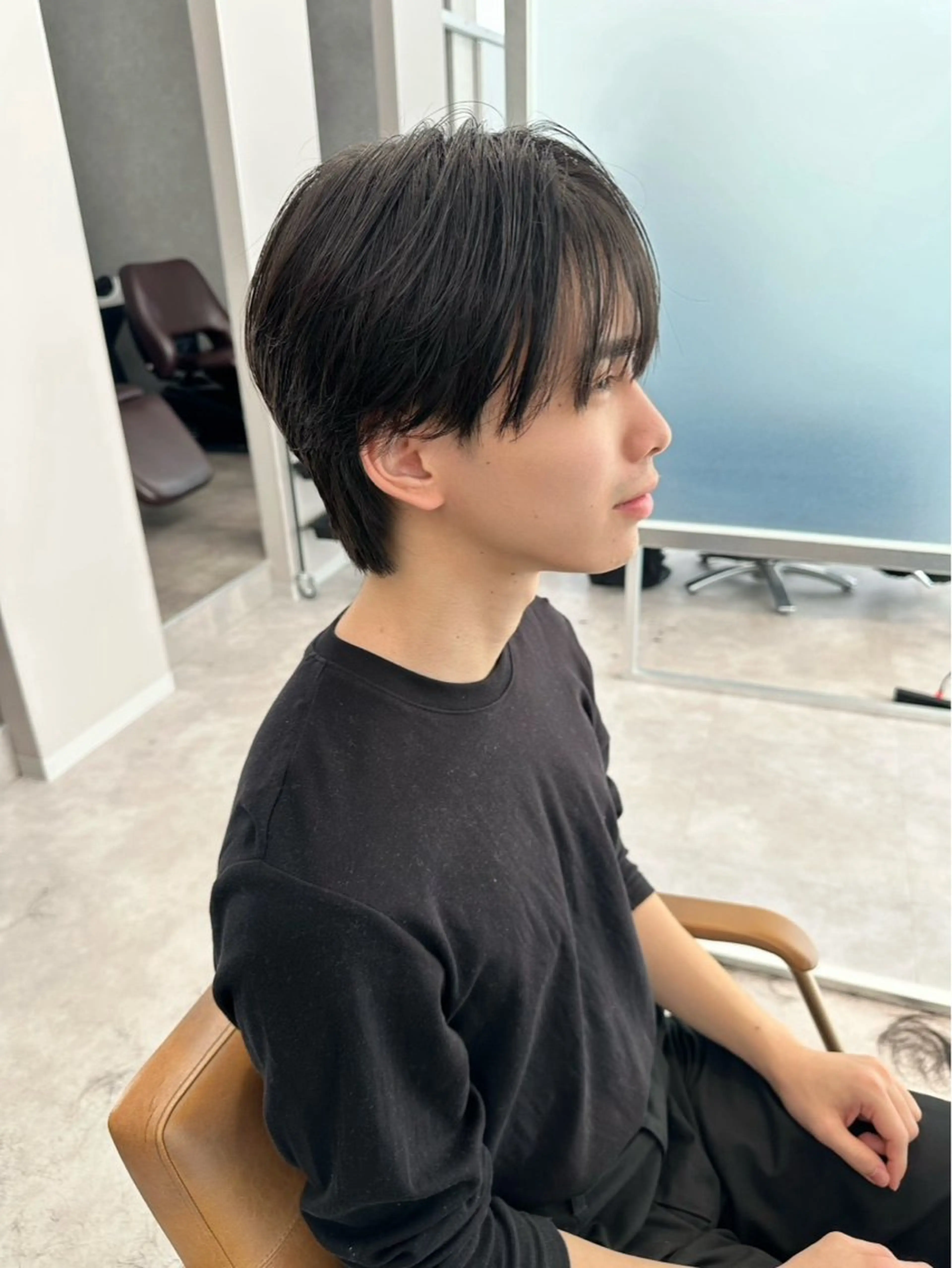 ショート メンズ マッシュ シースルーマッシュ かのん/メンズ毛流れ 特化/曲がる縮毛矯正のヘアスタイル