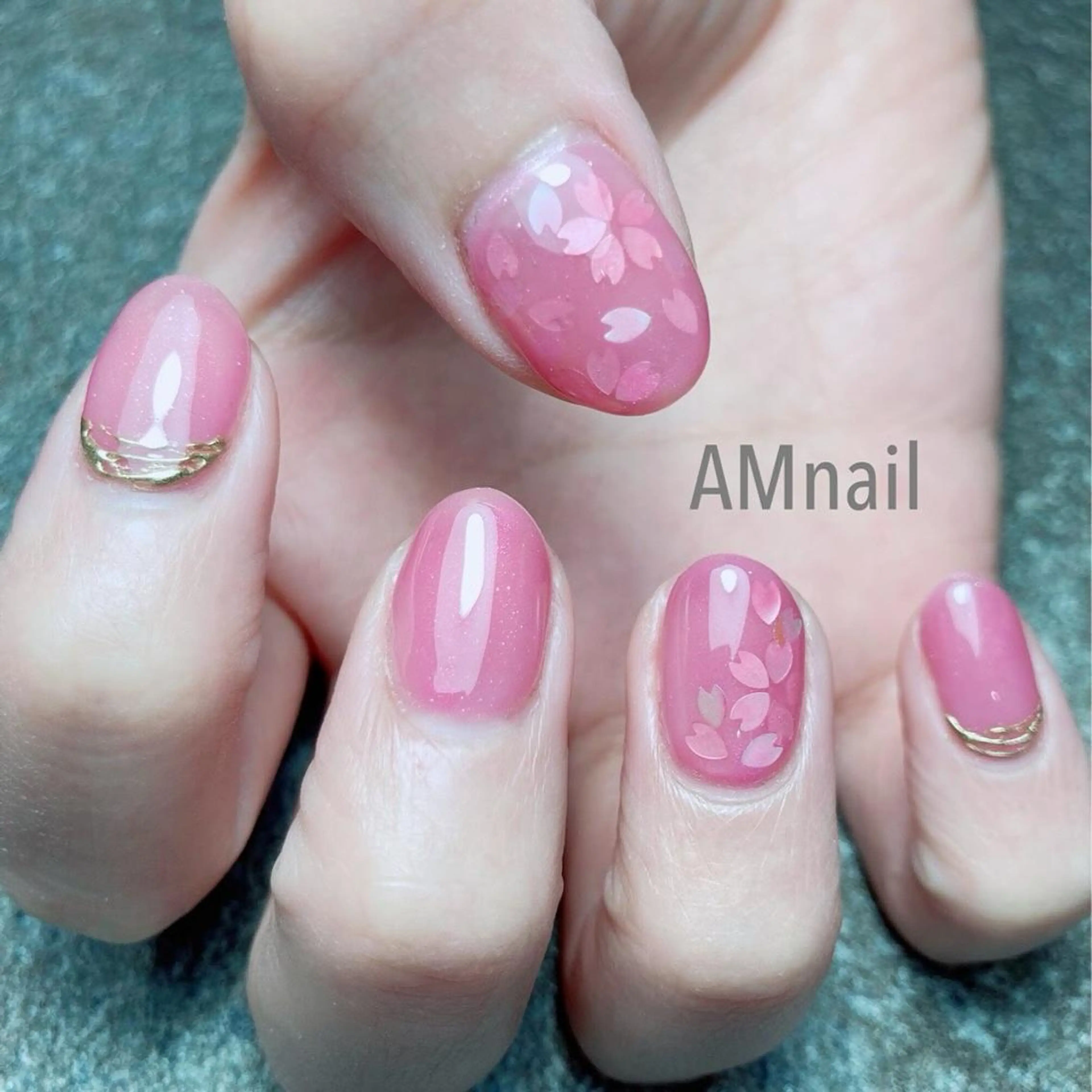 ネイル アートネイル グラデーション 持ち込み ワンカラーネイル ハンドネイル Am:nail 柏 SUE（スゥ）のネイルデザイン