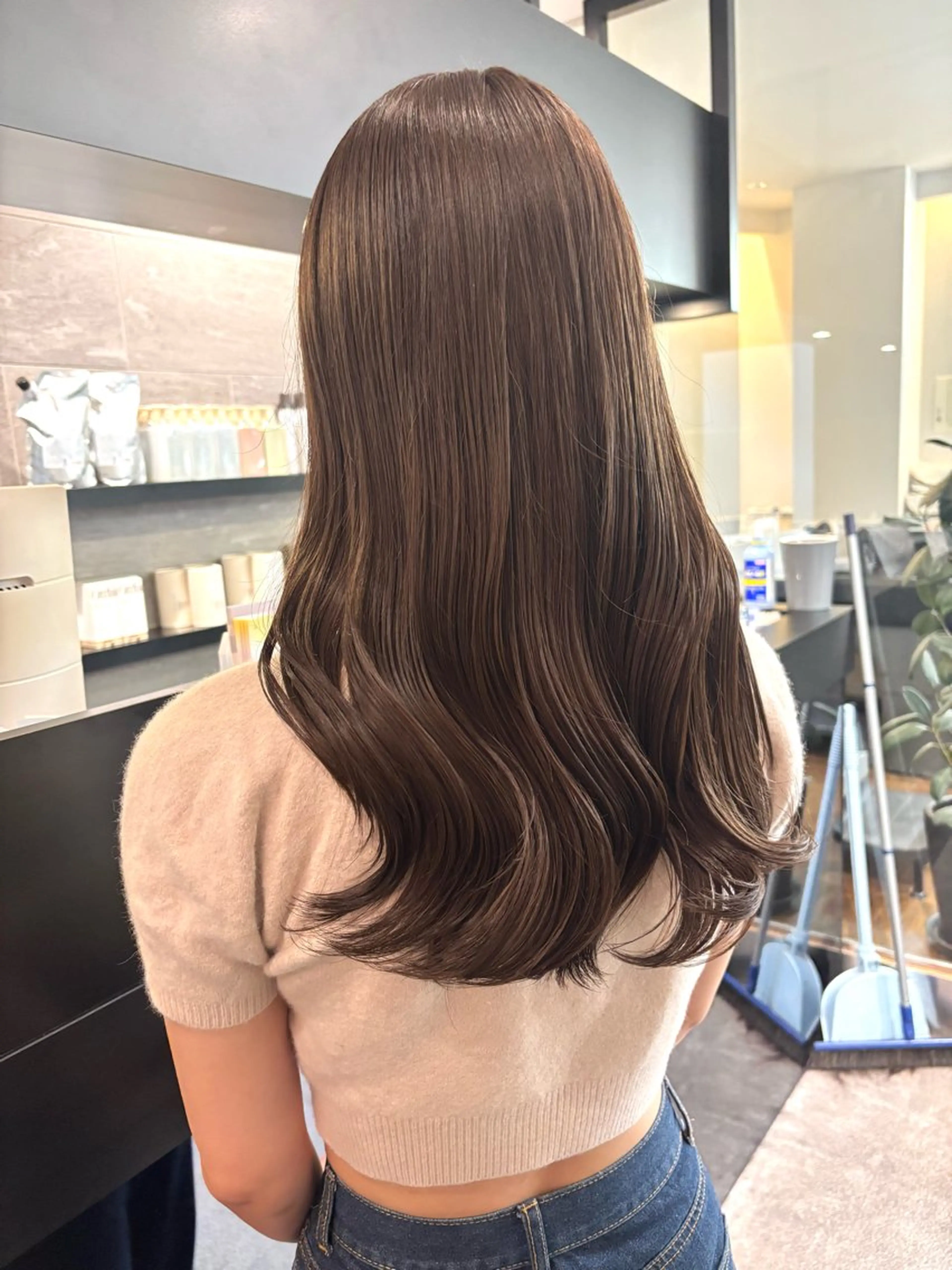 ロング カラー ブリーチ ダブルカラー ブリーチなしカラー ブリーチなし ダブルカラー/ゆなのヘアスタイル